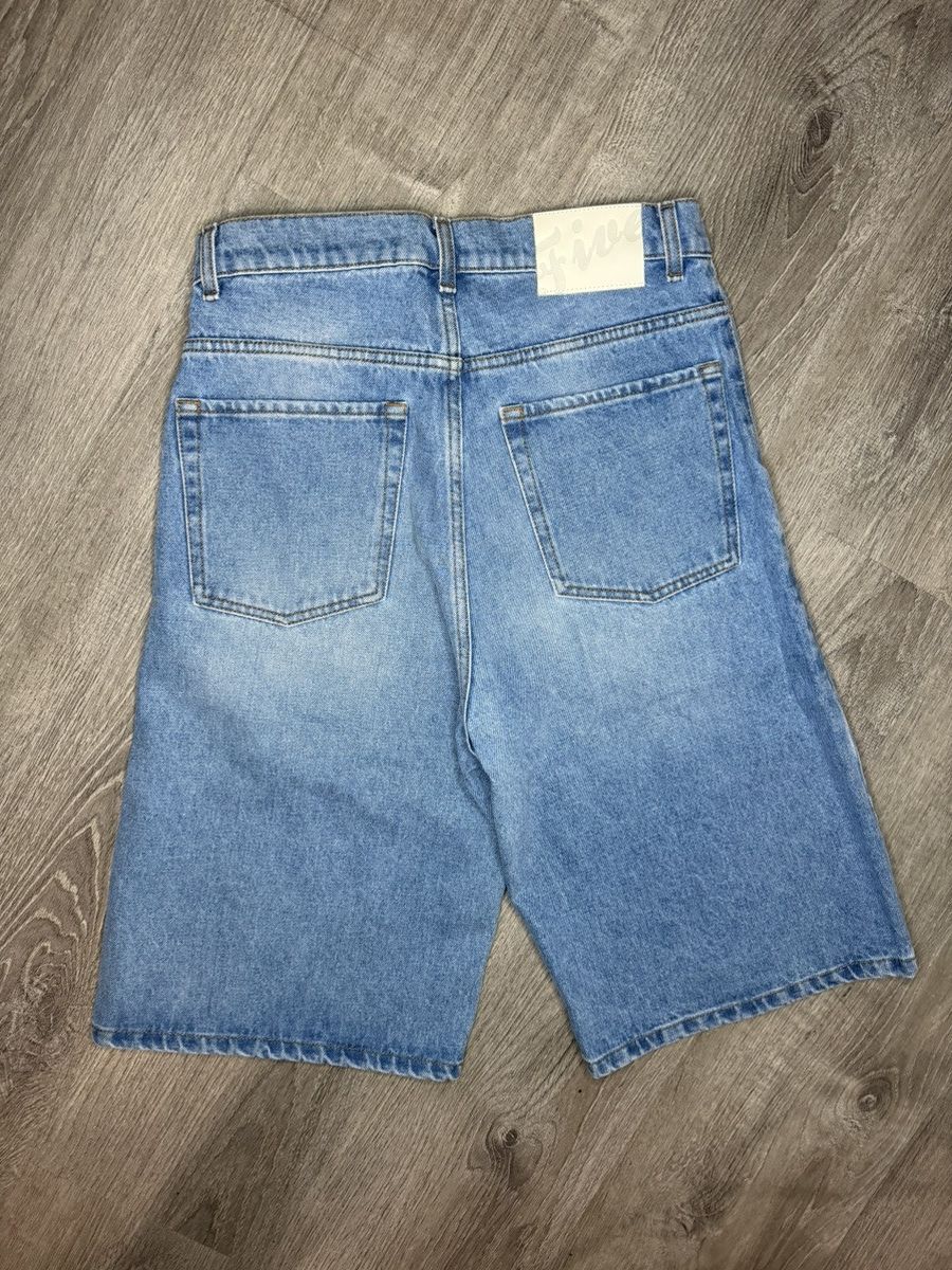 FiveFourFive 545 Oversized Denim Jorts Washed Blue Size US 30 / EU 46 - 3 Thumbnail