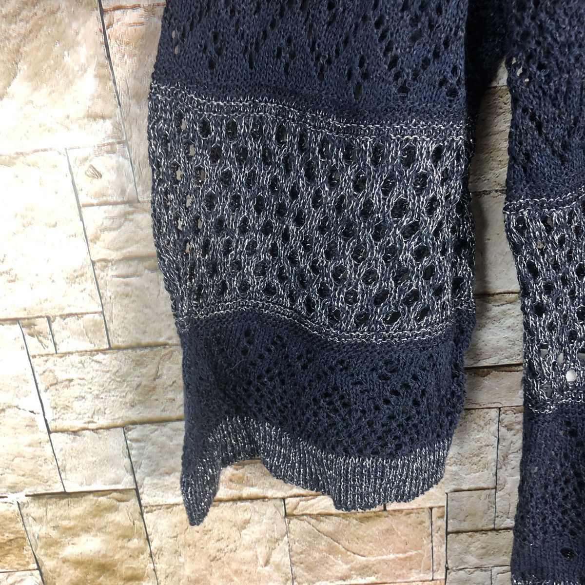 Homespun Knitwear × Japanese Brand × Vintage Japanese Brand Dark Blue crochet vintage Knitwear #A200 Size M / US 6-8 / IT 42-44 - 7 Thumbnail