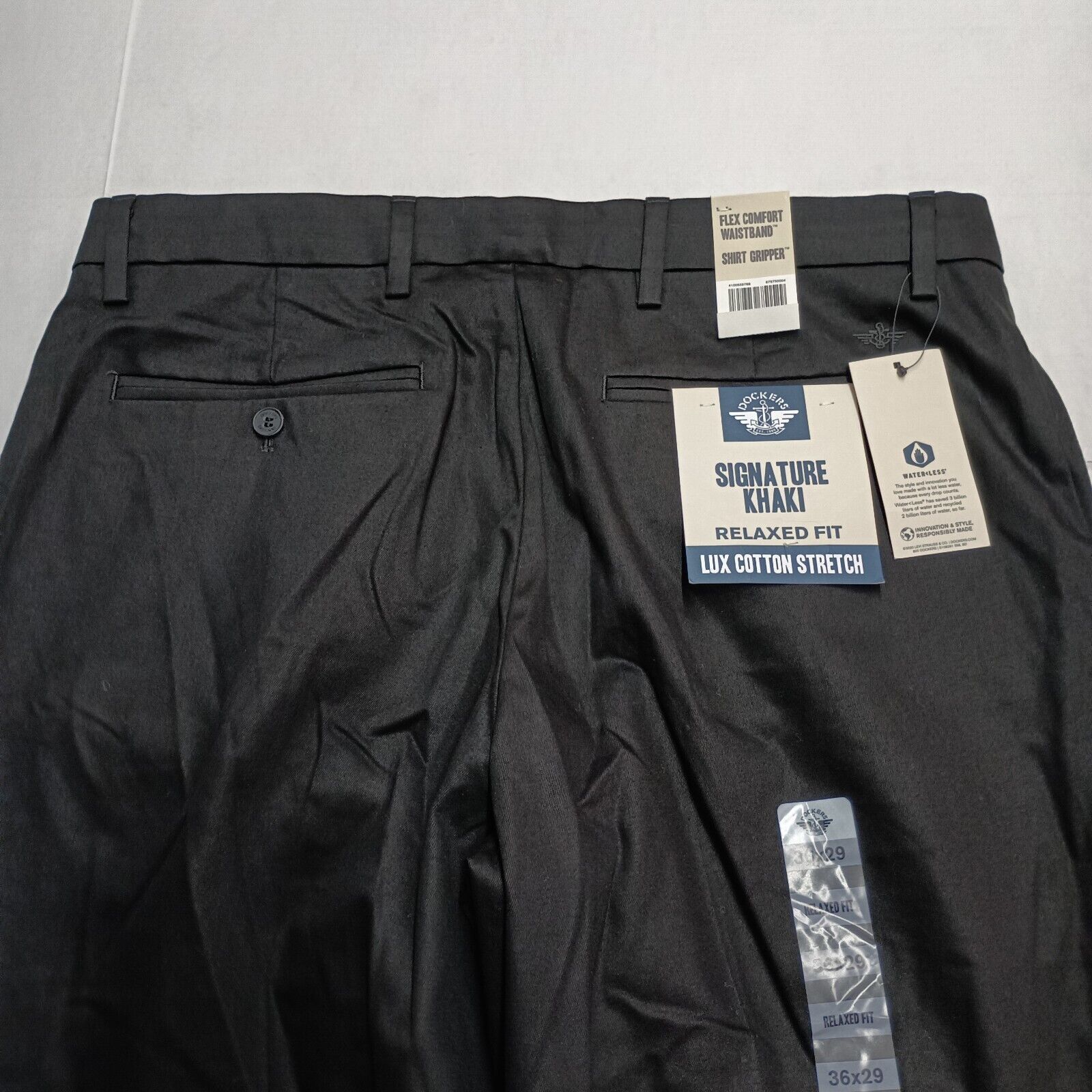 Dockers Dockers Signature Khakis Men's 36x29 Black Straight Leg Size US 36 / EU 52 - 9 Thumbnail