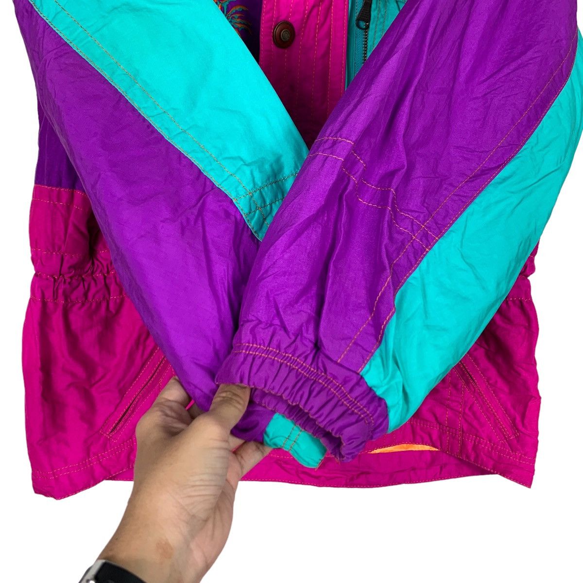 Goldwin GOLDWIN Premier Mix Multicolor Hooded Ski Jacket #0068-C4 Size US L / EU 52-54 / 3 - 15 Thumbnail