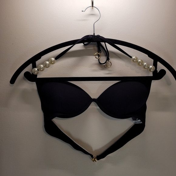 Moschino Moschino swim Black bikini pearl top size 34 medium Size ONE SIZE - 2 Thumbnail