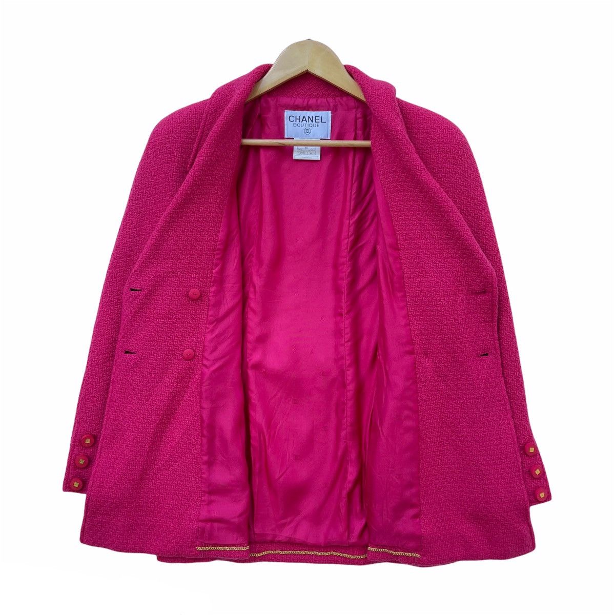 Chanel Chanel Pink Wool Blazer Button Ladies Size XS / US 0-2 / IT 36-38 - 3 Thumbnail