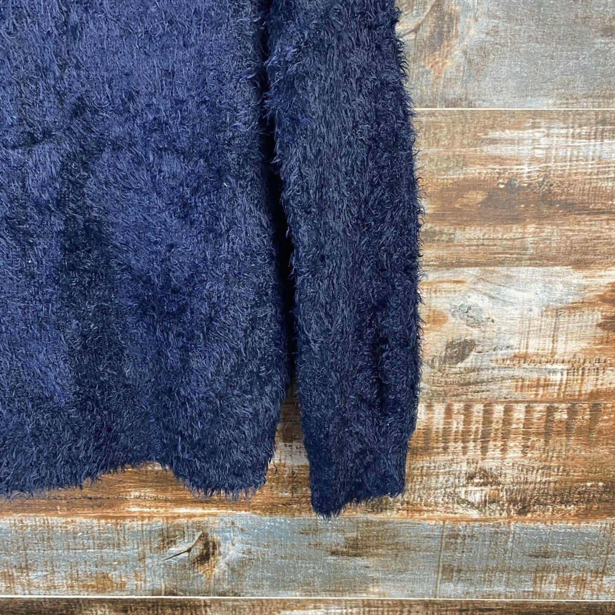 Vintage DL As Know As Dark Blue shaggy fur Mohair Knitwear #C1093 Size S / US 4 / IT 40 - 16 Thumbnail