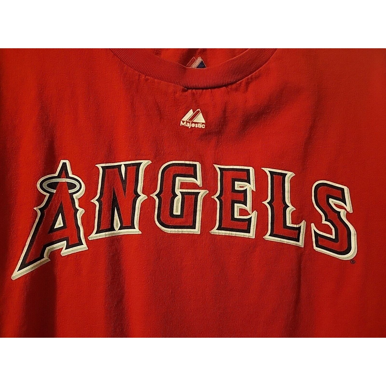 Majestic Majestic MLB Los Angeles Angels Red T-Shirt Jersey Size M Size 32 - 2 Thumbnail