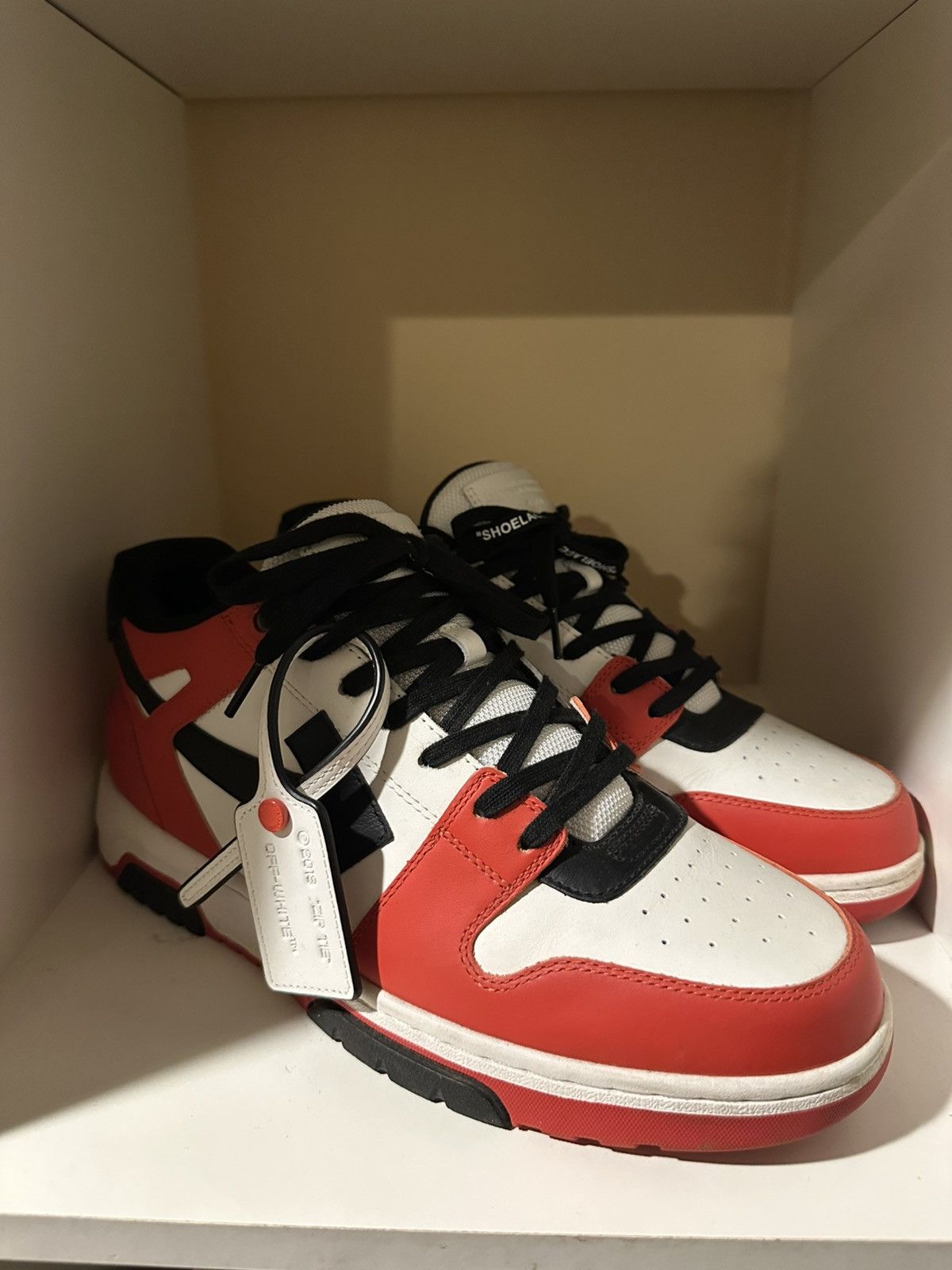 Off-White Off white “out of office” red sneakers Size US 13 / EU 46 - 1 Thumbnail