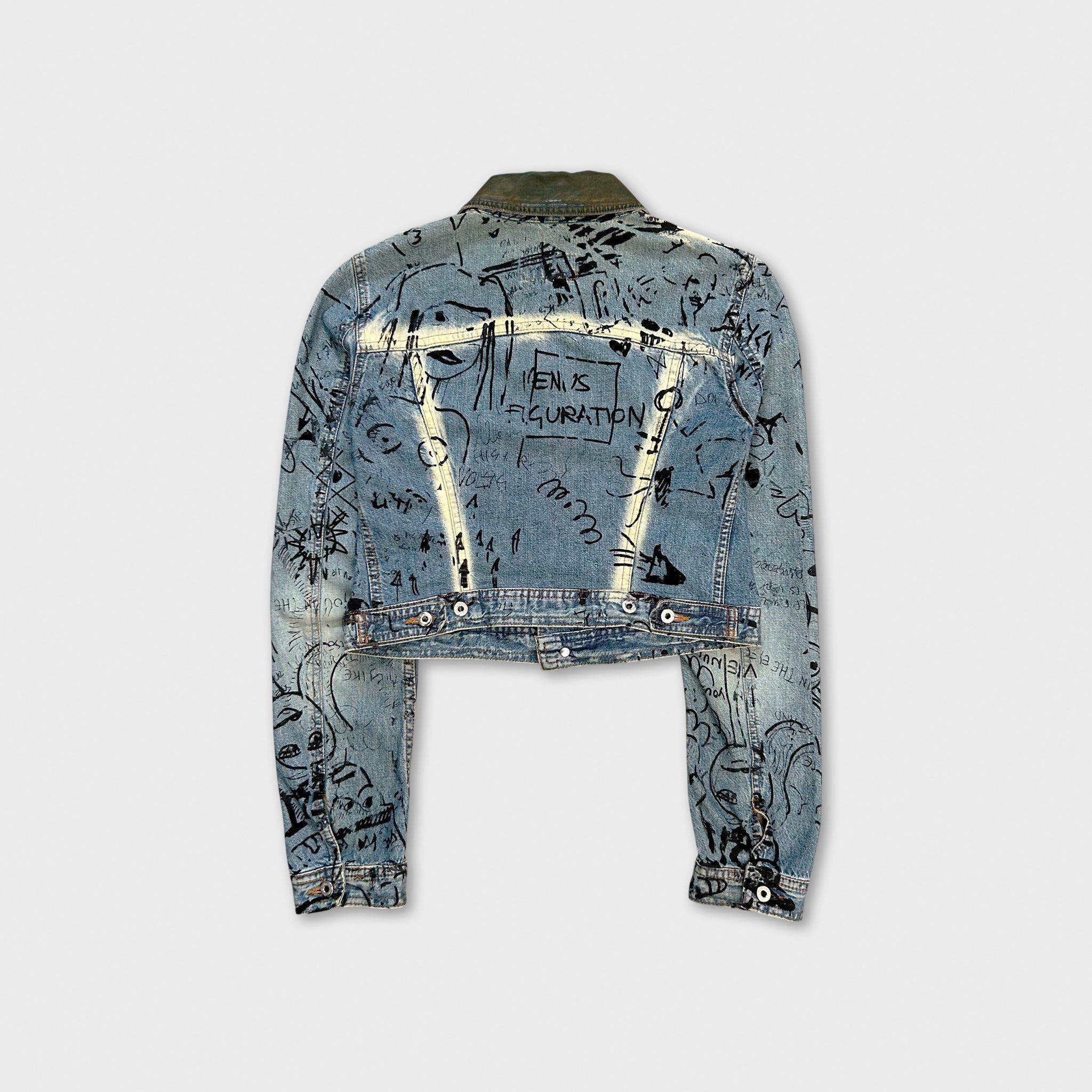 Dolce & Gabbana Dolce & Gabbana 2000s Denim Scribble Denim Jacket Size US XS / EU 42 / 0 - 5 Thumbnail