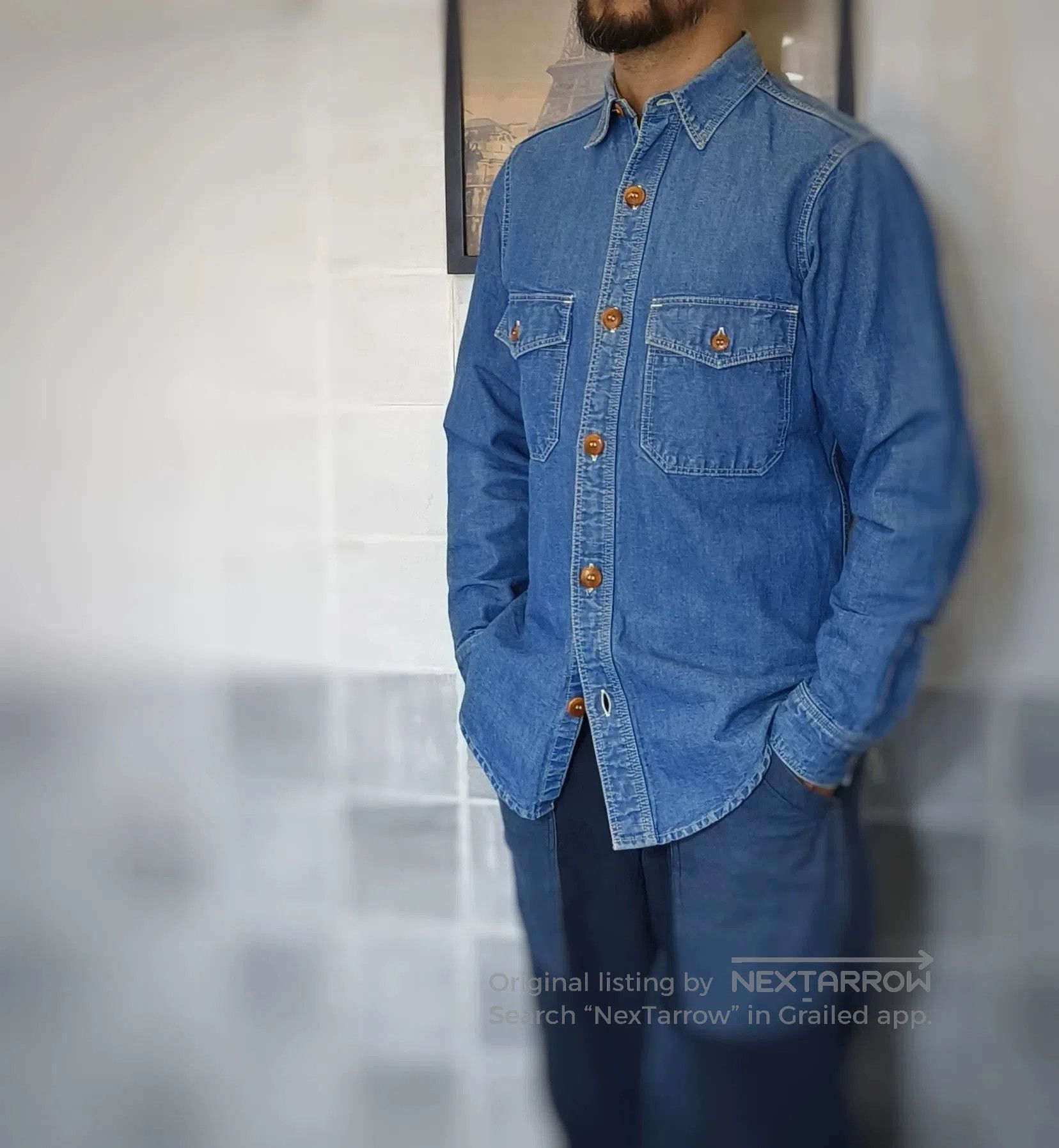 Freewheelers Freewheelers Blue Denim Shirt Limited Edition. Size US M / EU 48-50 / 2 - 1 Thumbnail