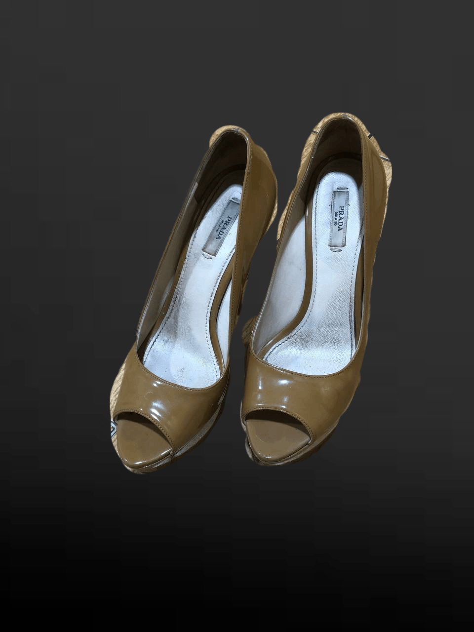 Prada Prada Patent Leather Peep Toe Platform Size US 9 / IT 39 - 1 Thumbnail
