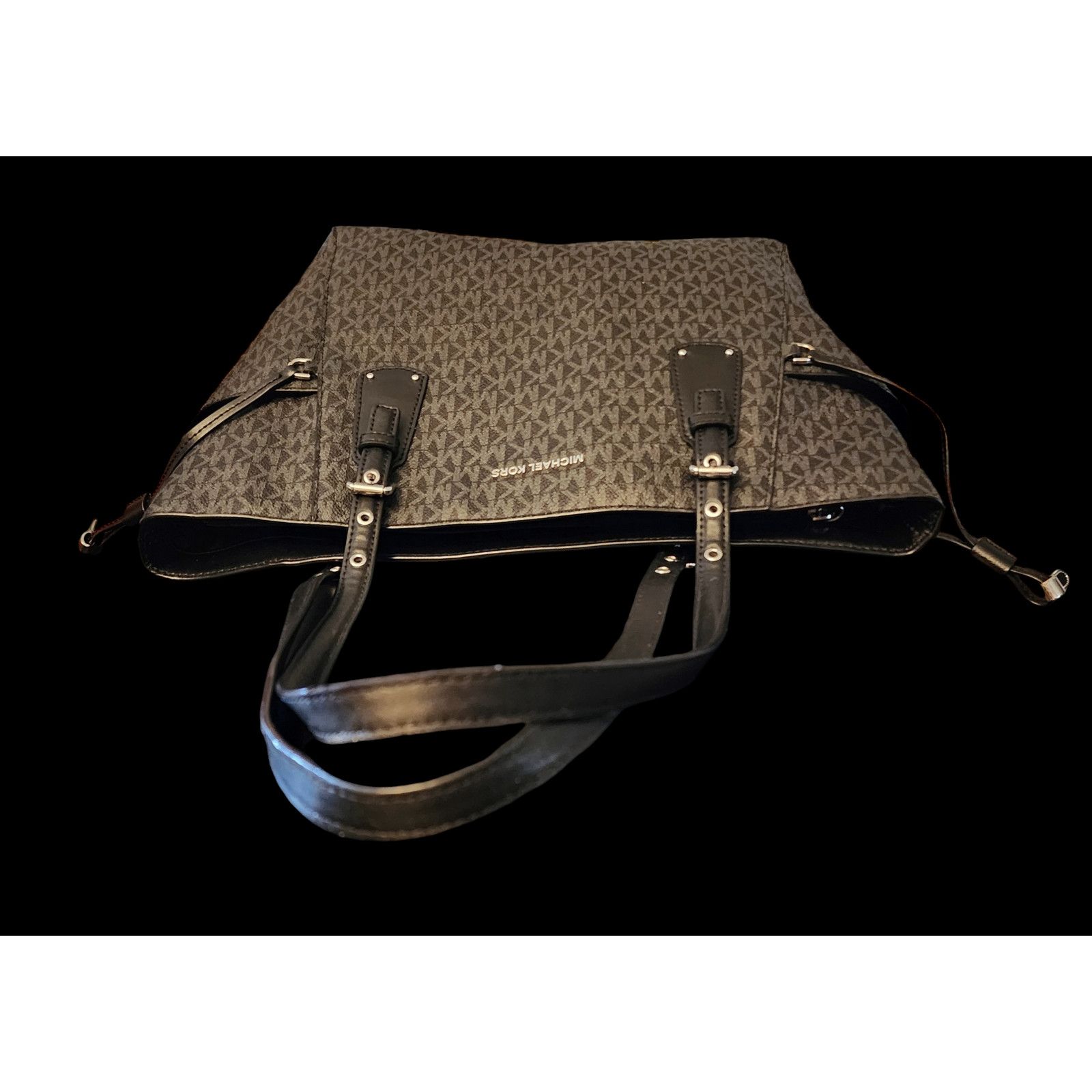 Michael Kors Michael Kors Black Signature Voyager East West Tote Size ONE SIZE - 10 Thumbnail