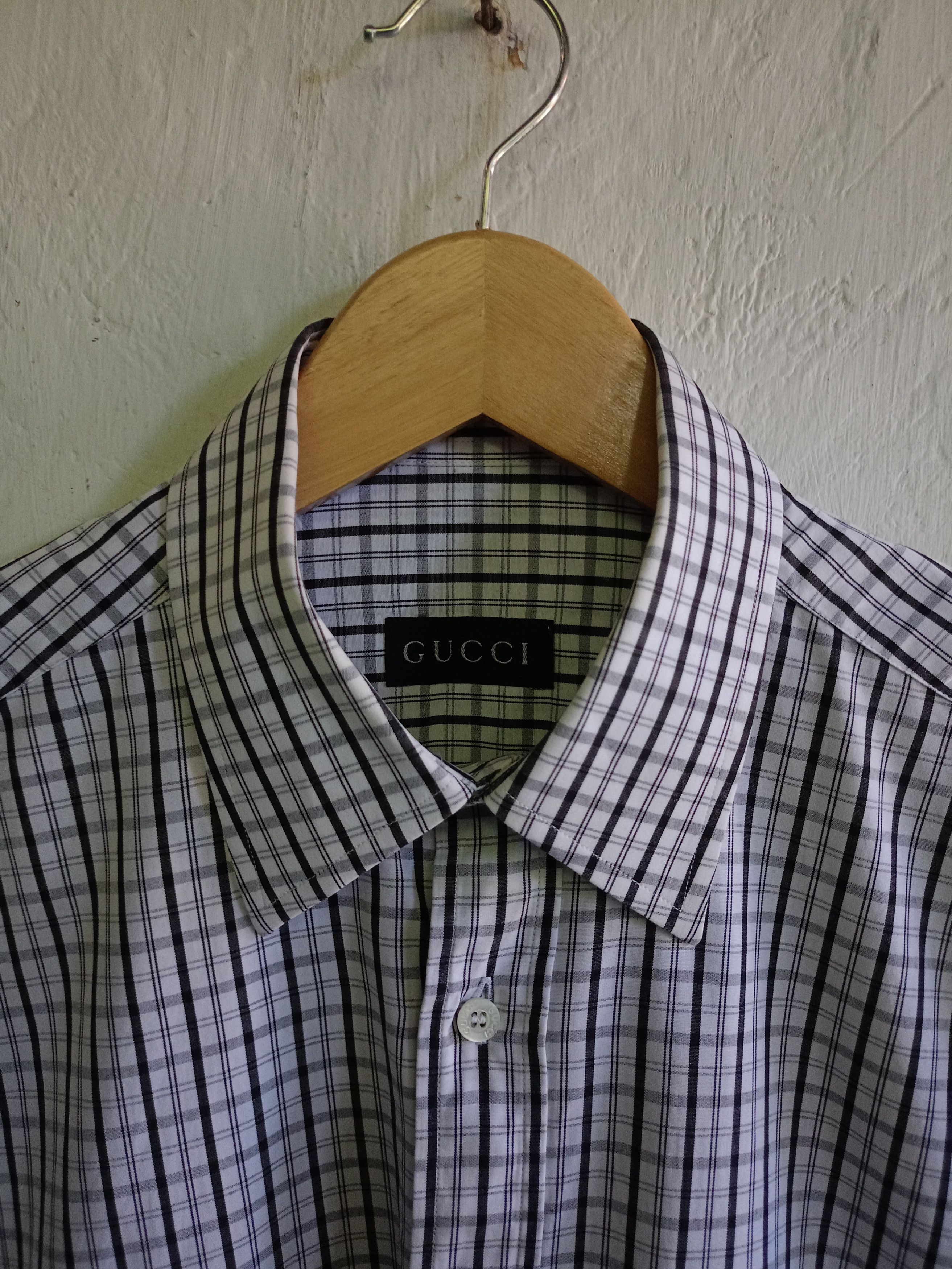 Gucci Vintage Gucci Button Long Sleeve shirt Size US L / EU 52-54 / 3 - 3 Thumbnail