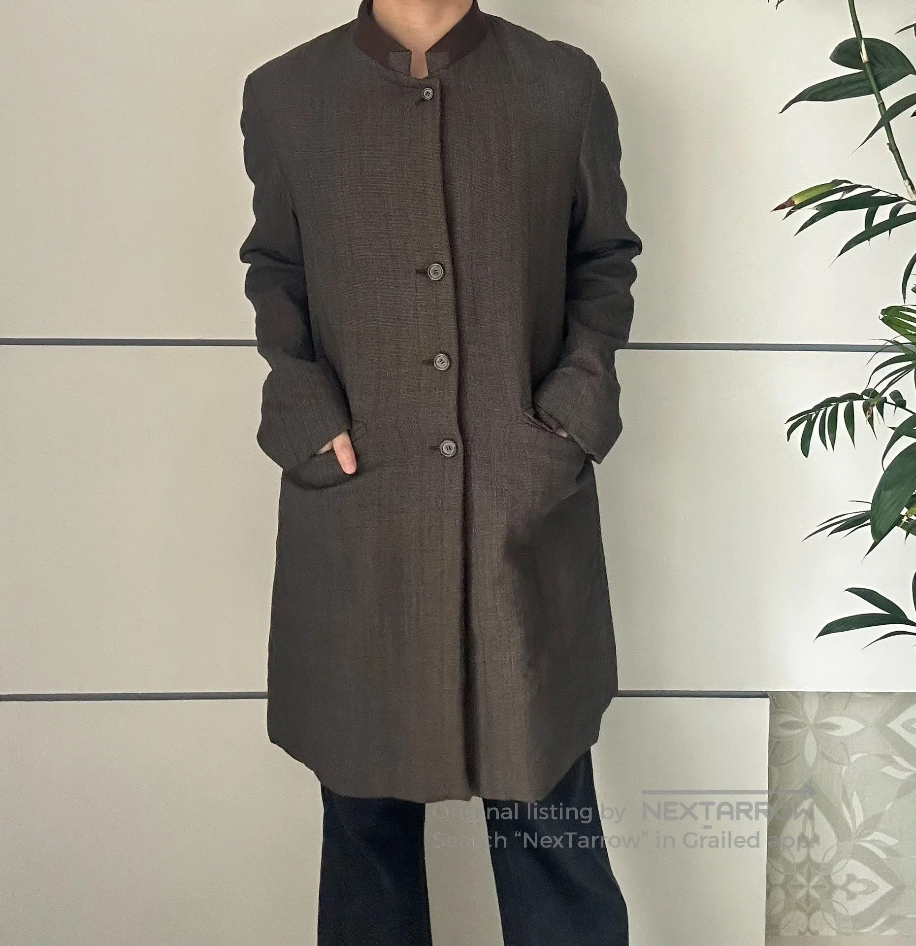 Dries Van Noten DRIES VAN NOTEN Leica-style collarless coat| Size US S / EU 44-46 / 1 - 9 Thumbnail