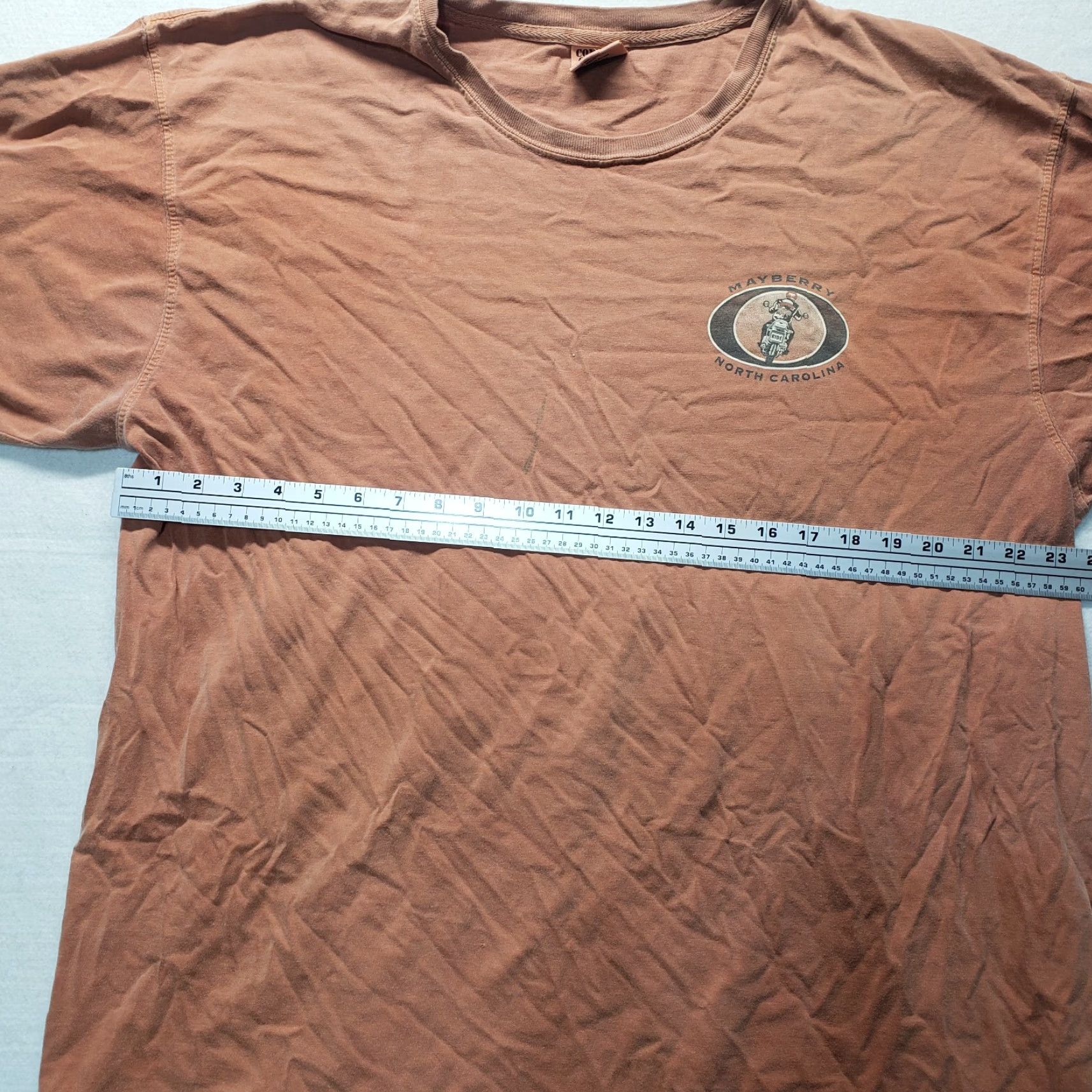 Vintage Don't Stop Riding Because Your Old Motorcycle Tee T-Shirt Adult Men's 2XL Orange Heavy Cotton Shirt Motorcycle 90s Mens Size US XXL / EU 58 / 5 - 4 Thumbnail