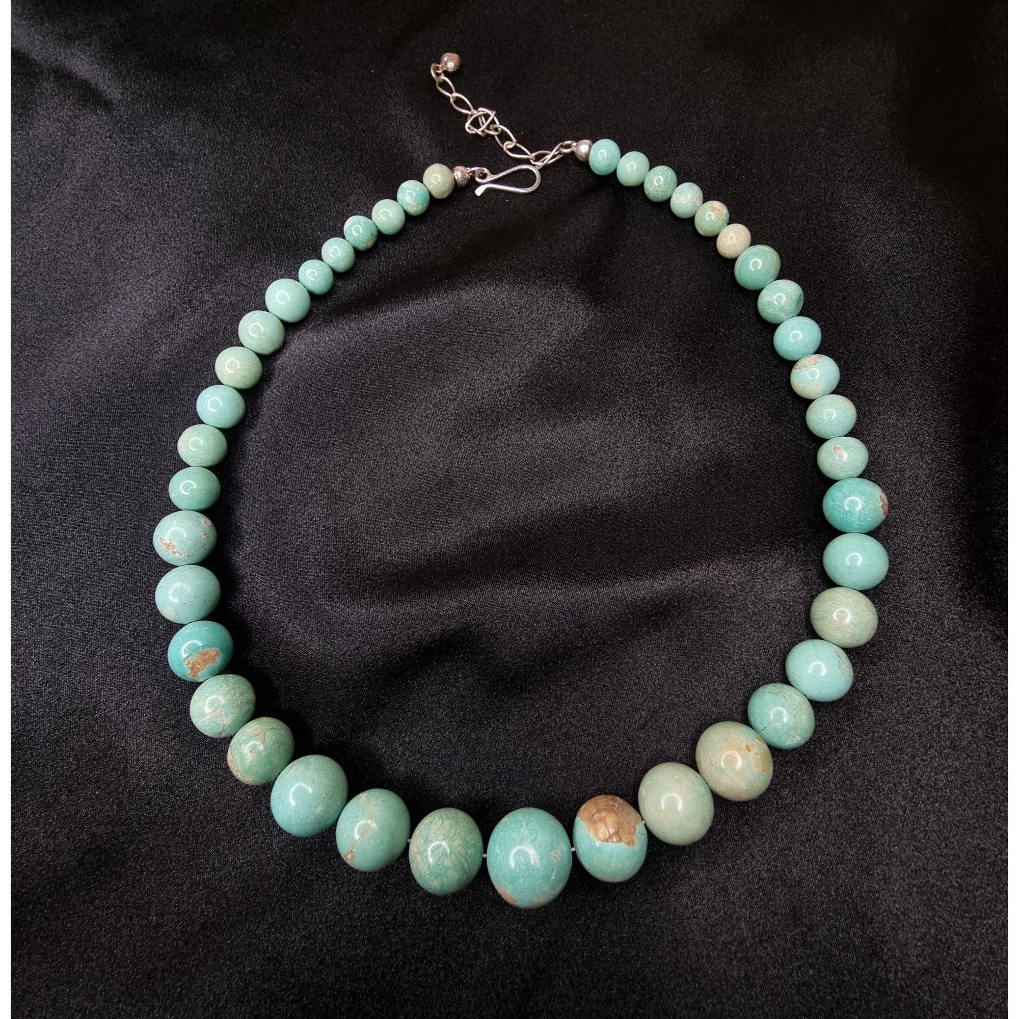 Vintage Jay King Sterling Silver 925 Turquoise Beaded Necklace With Size ONE SIZE - 3 Thumbnail
