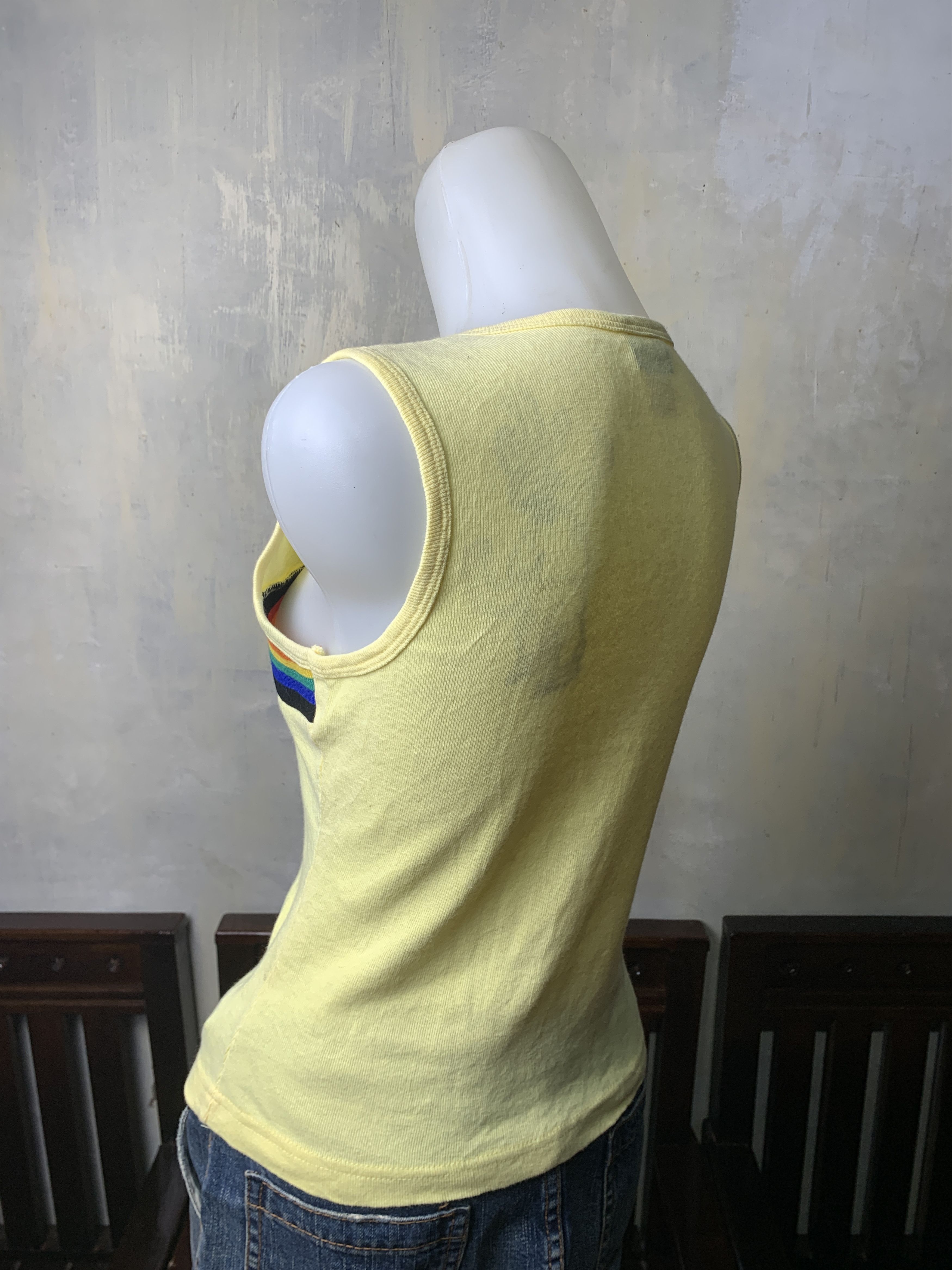 Japanese Brand M-Fast USA Yellow Rainbow Sleeveless Top (M) Size US M / EU 48-50 / 2 - 3 Thumbnail