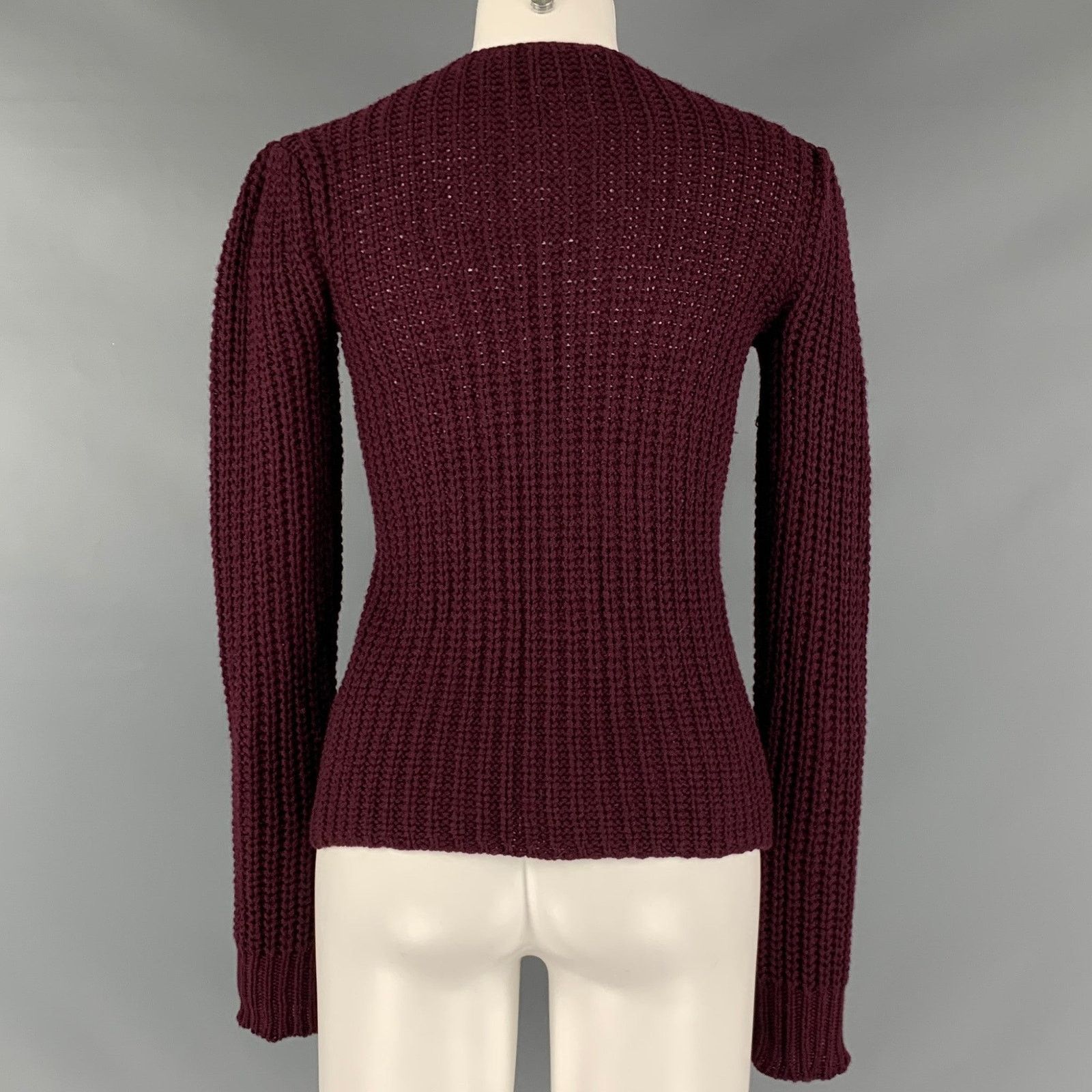 Ralph Lauren RALPH LAUREN Size S Burgundy Cashmere Cardigan Size S / US 4 / IT 40 - 4 Thumbnail