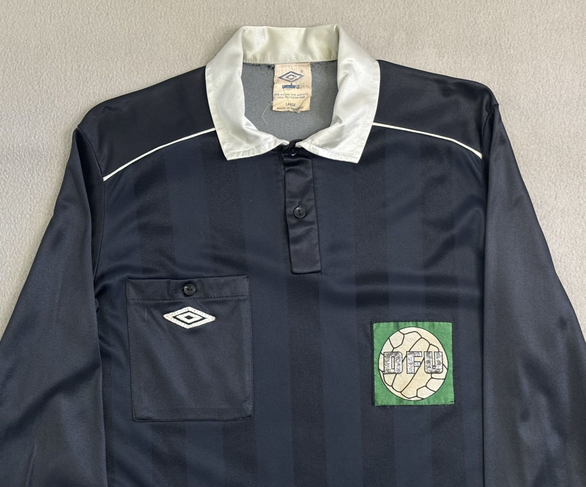 Umbro × Vintage Denmark DFU Umbro 80s Referee Jersey Size L Size US L / EU 52-54 / 3 - 6 Thumbnail