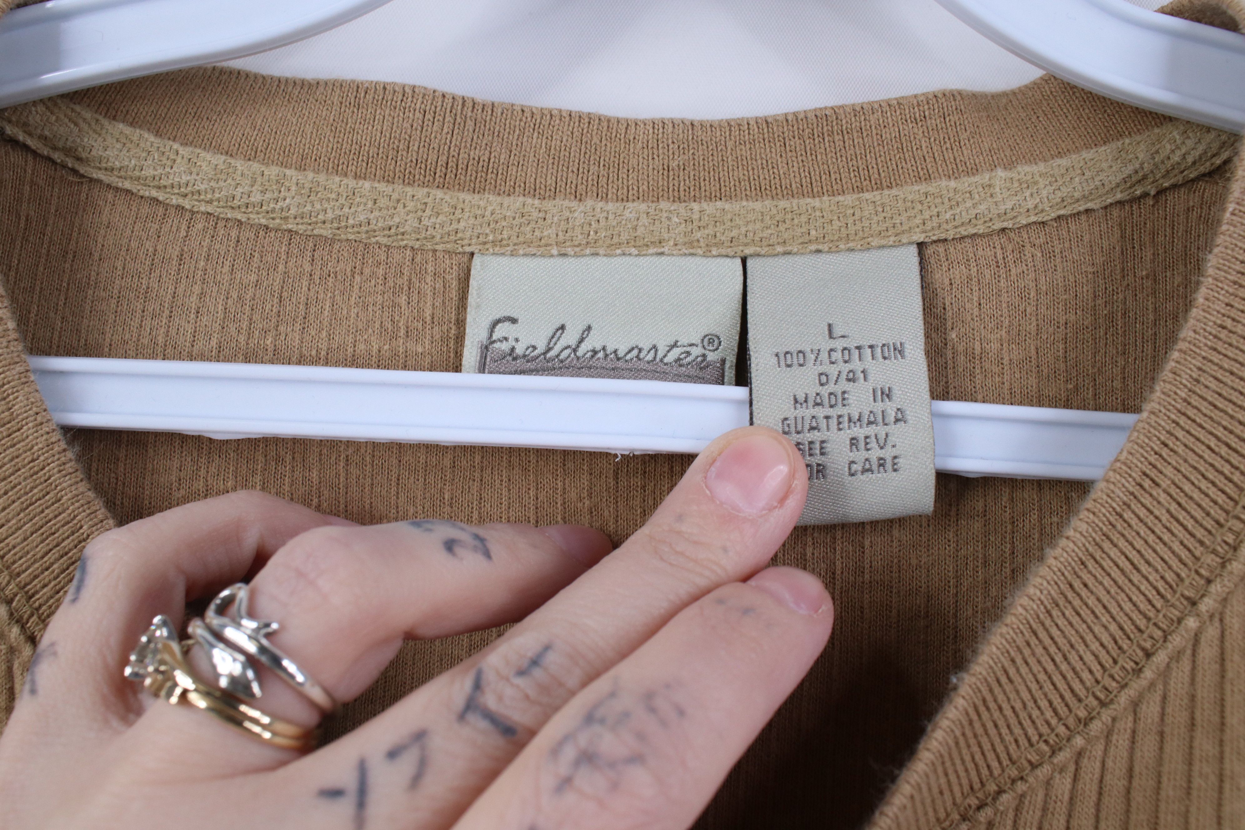 Vintage Vintage 90s Y2K Streetwear Knit Long Sleeve Henley T-Shirt Size US L / EU 52-54 / 3 - 5 Thumbnail