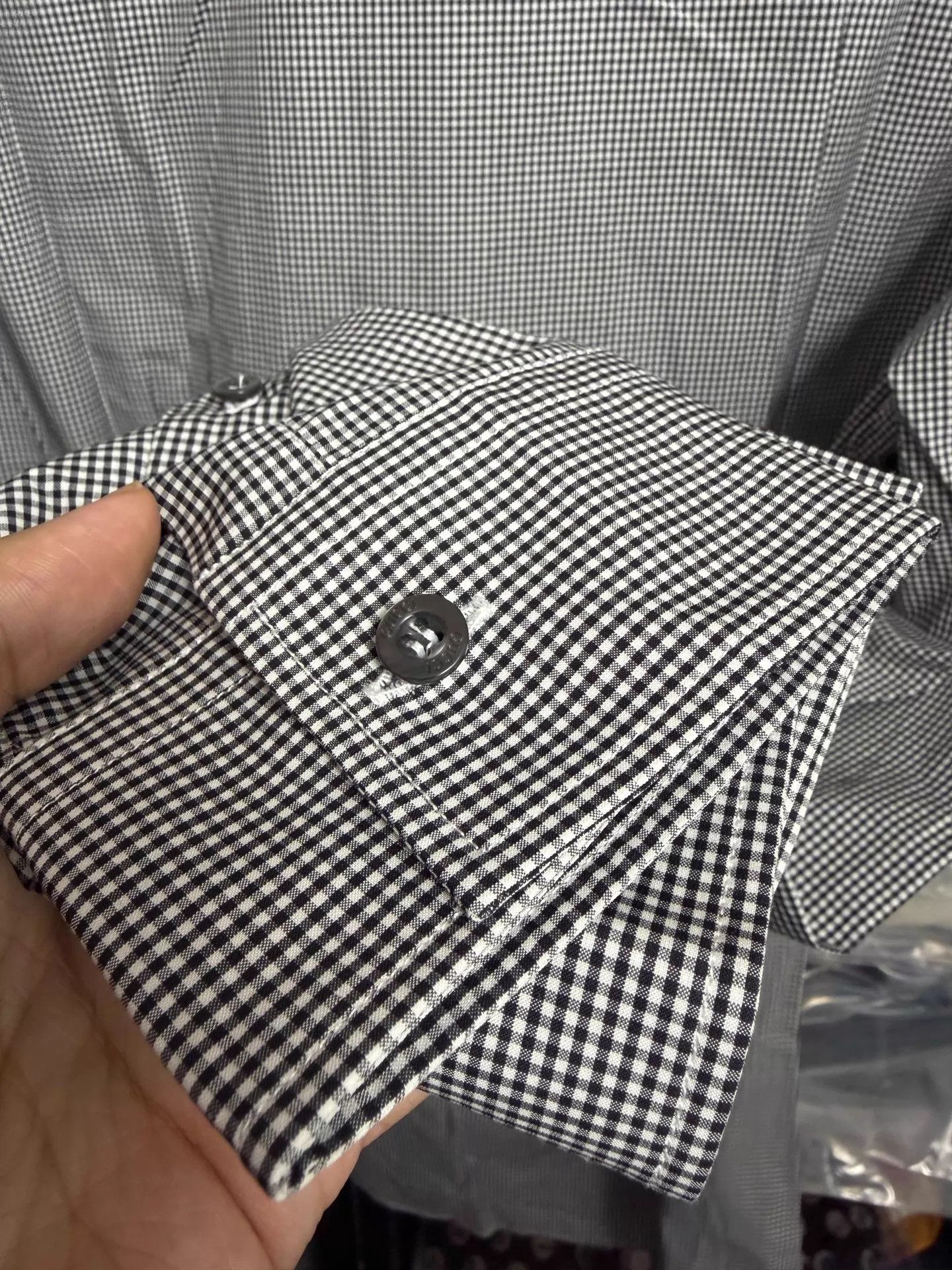 Gucci Gucci Slim Fit Checkered Cotton LS Shirt 42 IT Size US XL / EU 56 / 4 - 5 Thumbnail