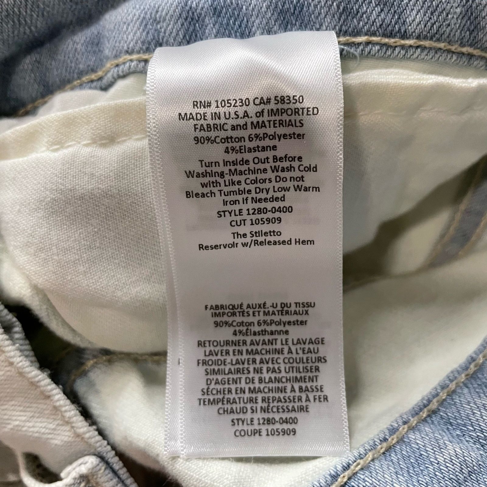Current/Elliot Current/Elliott Stiletto Jeans 28 Womens Skinny Casual Denim Size 30" / US 8 / IT 44 - 5 Thumbnail