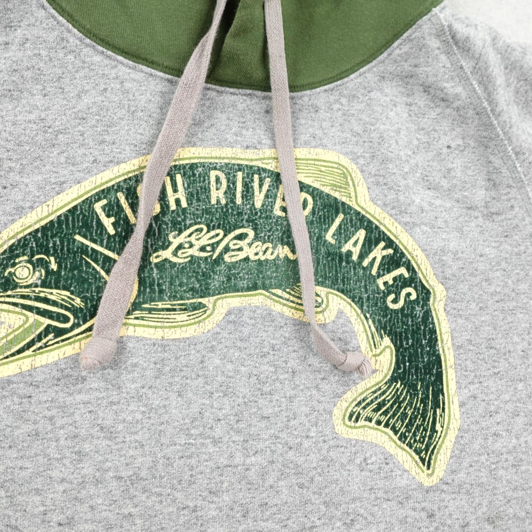 Todd Snyder VINTAGE Todd Snyder Hoodie Mens Medium Gray Green Graphic Pullover Fish River Outdoor Size US M / EU 48-50 / 2 - 3 Thumbnail