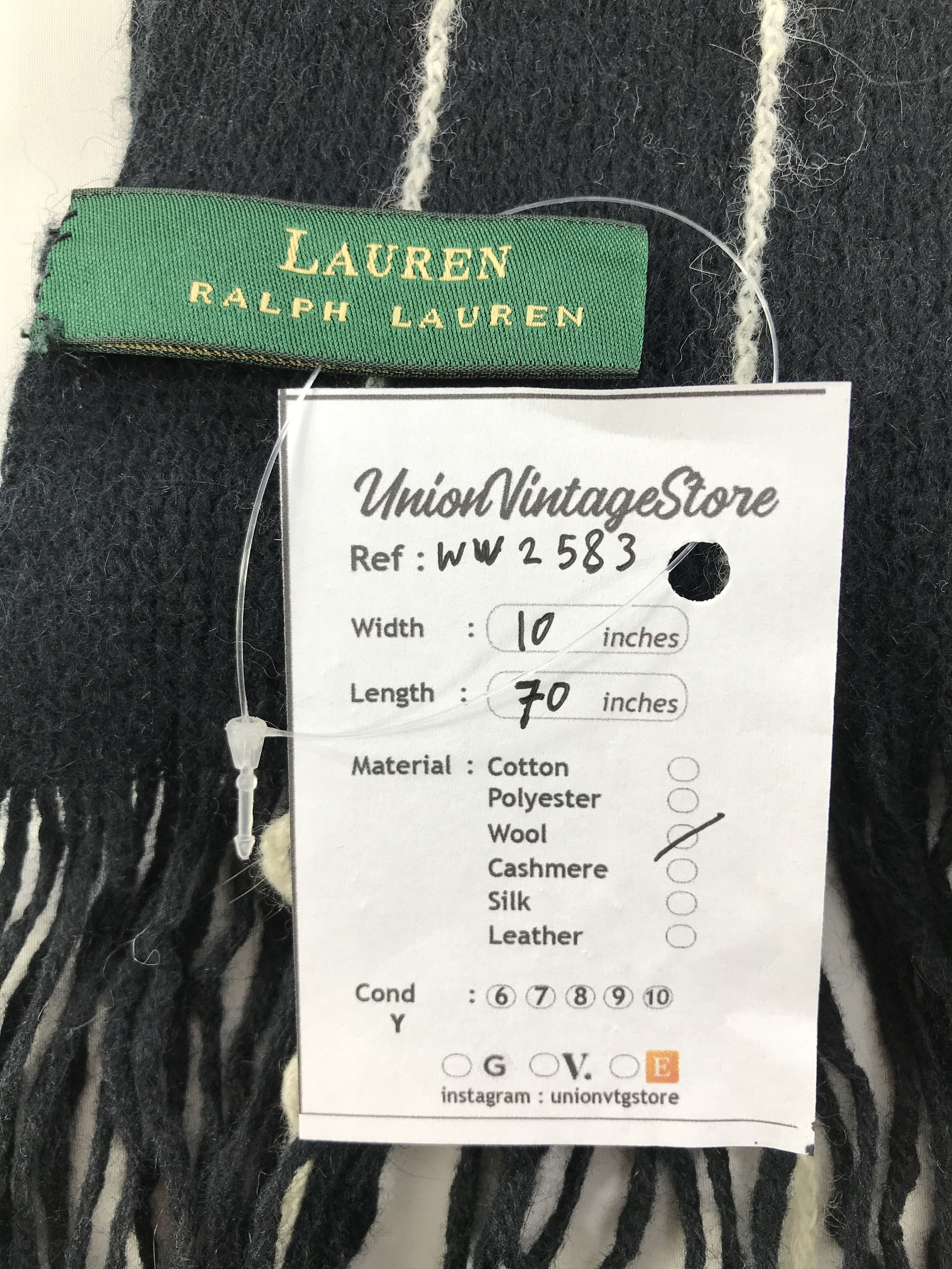 Lauren Ralph Lauren × Vintage Lauren Ralph Lauren Scarf / Muffler / Neckwear -WW2583 Size ONE SIZE - 5 Thumbnail
