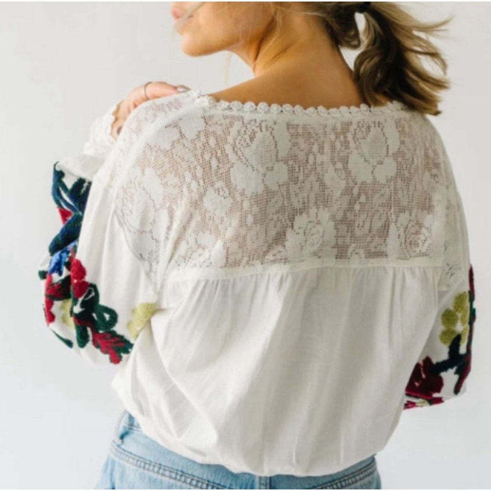 Free People Free People | Meadows Embroidered Crop Top Size Medium Size M / US 6-8 / IT 42-44 - 9 Thumbnail