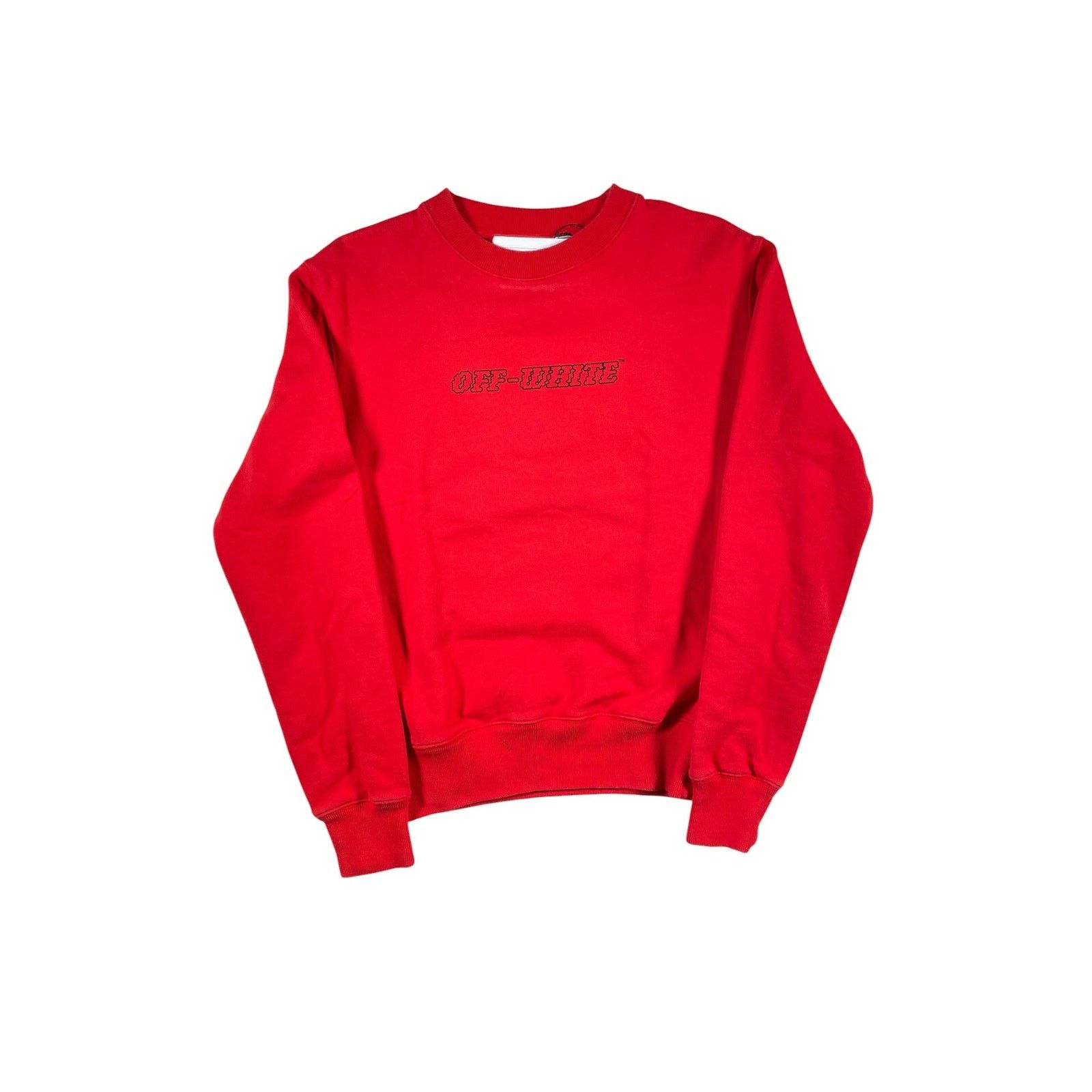 Off-White Off-White 'Hand Of God' Red Crewneck Size US XS / EU 42 / 0 - 5 Thumbnail