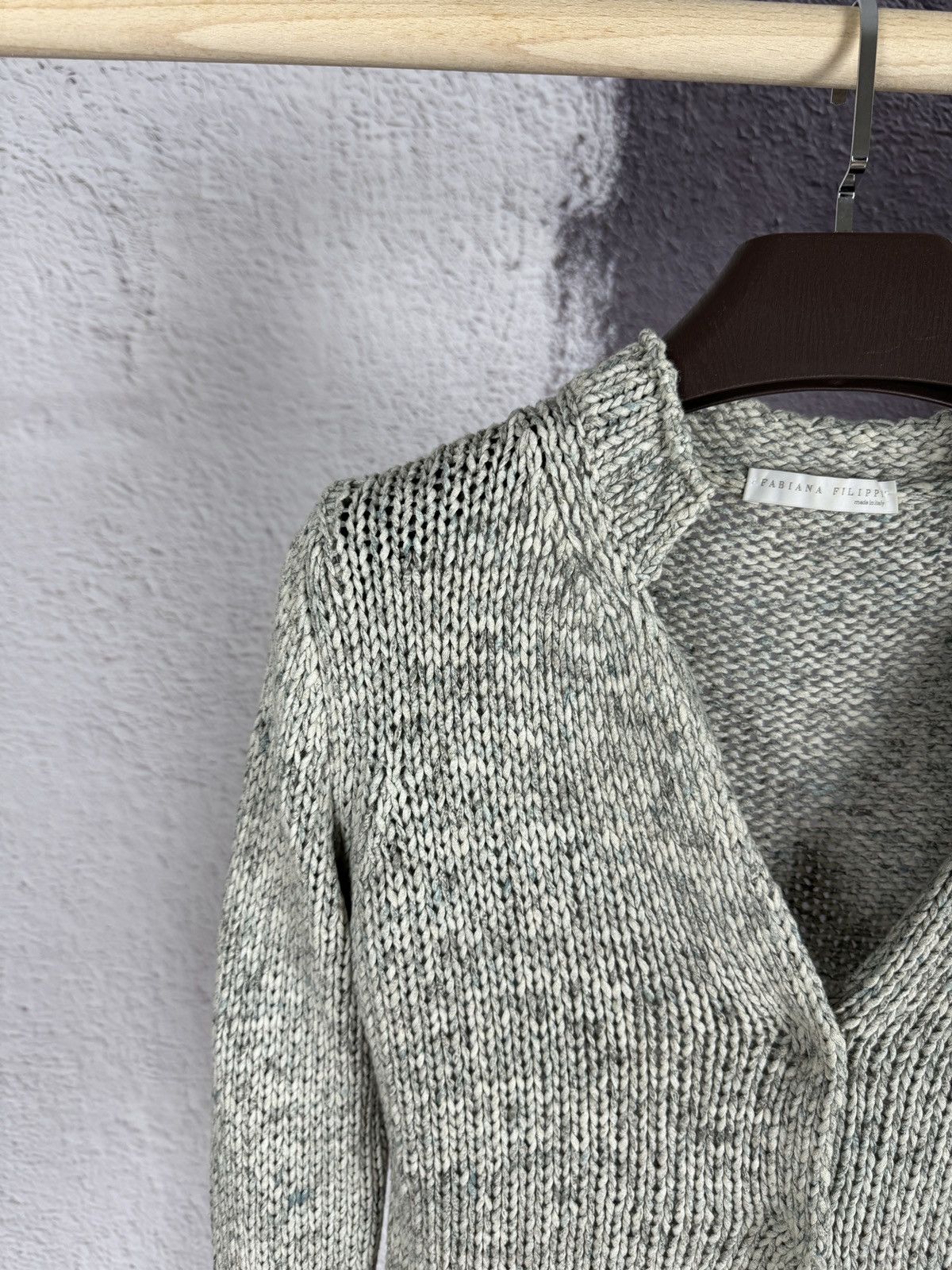 Fabiana Filippi Fabiana Filippi grey wool cotton knitwear sweater Size M / US 6-8 / IT 42-44 - 3 Thumbnail