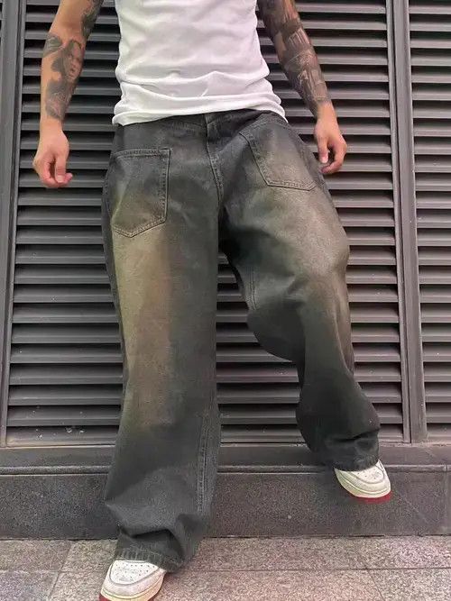 Japanese Brand Street grunge hip hop washed heavy jeans Size US 32 / EU 48 - 3 Thumbnail