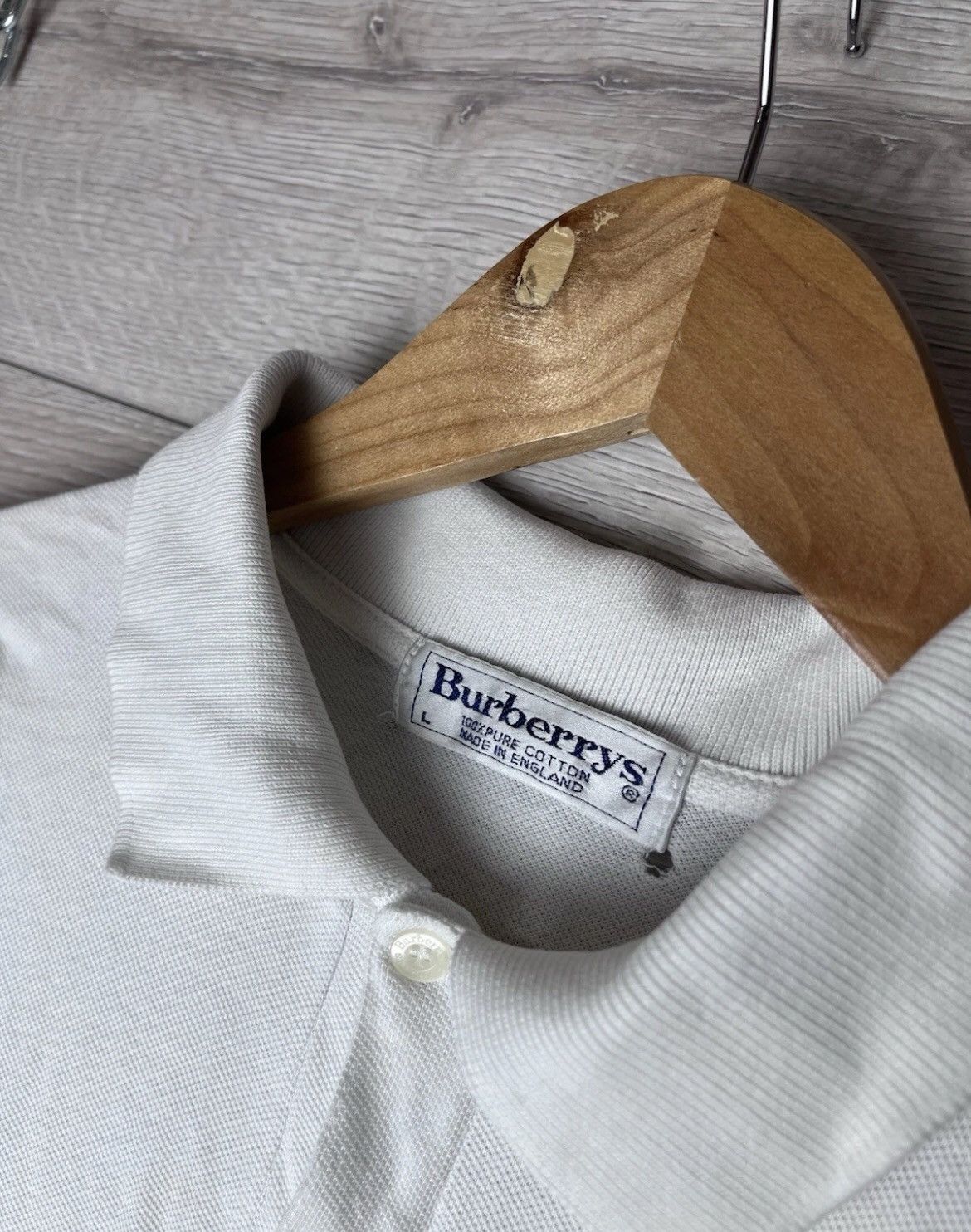 Burberry Vintage mens polo Burberrys made in England size L Size US L / EU 52-54 / 3 - 4 Thumbnail