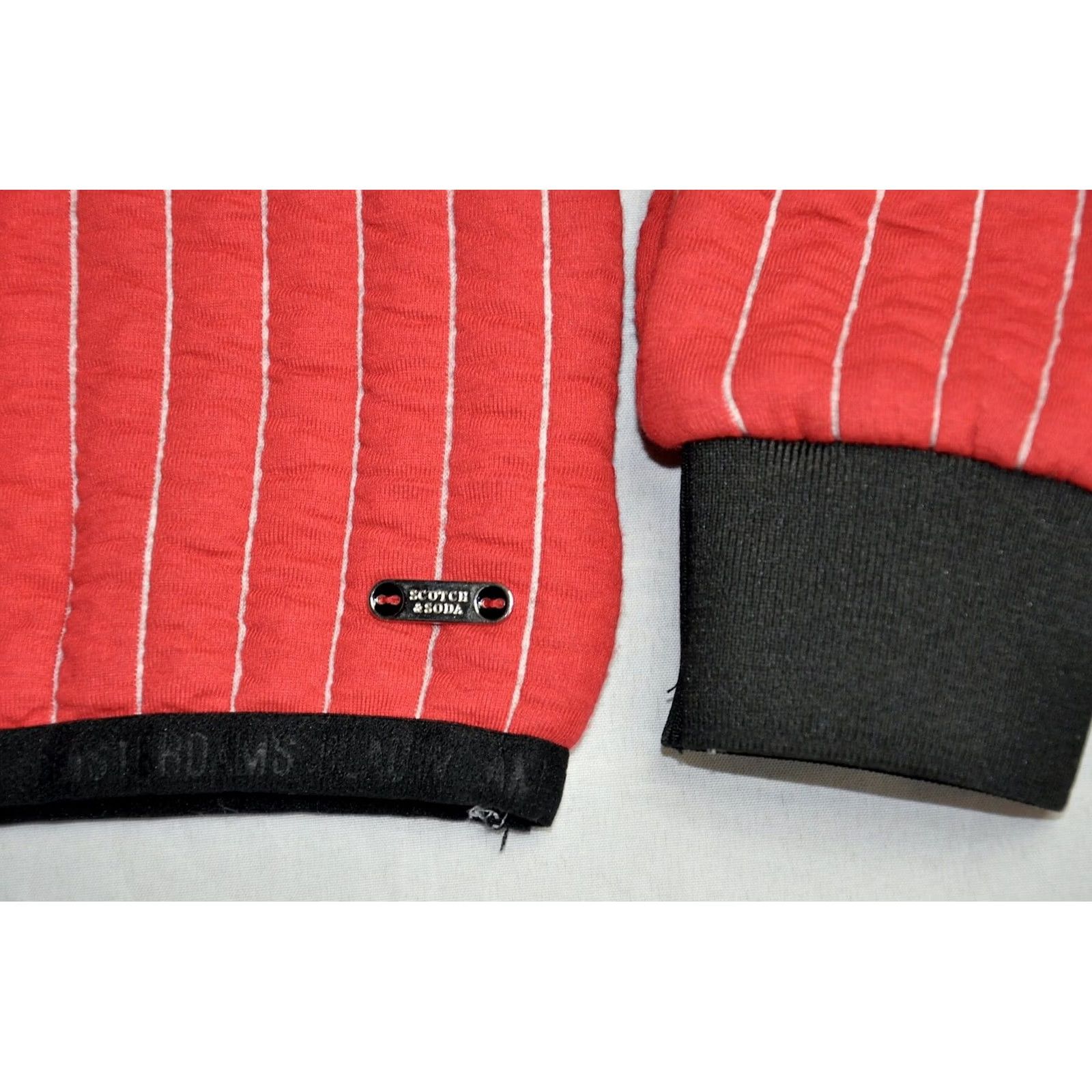 Scotch & Soda SCOTCH & SODA Regular Fit Zip Sweatshirt 3D Quilting Men M Red Shirt Size US M / EU 48-50 / 2 - 5 Thumbnail