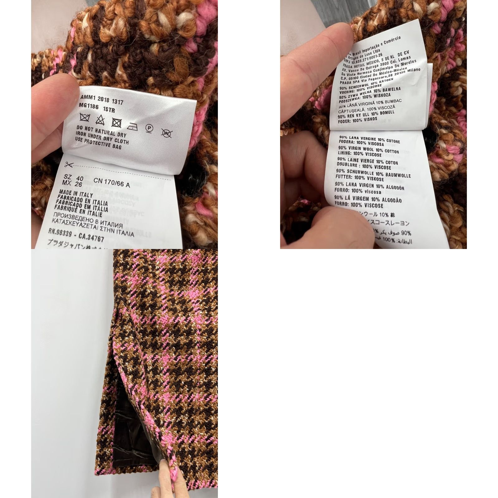 Miu Miu Miu Miu Skirt Wool Cotton Tweed Multicolor Size 40 Ladies Regular Medium? Size 27" / US 4 / IT 40 - 8 Thumbnail