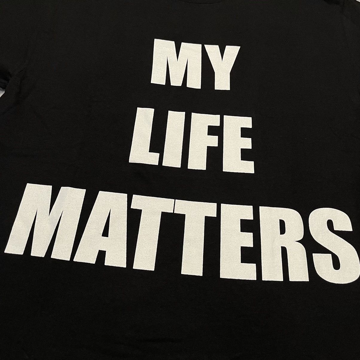 Vintage Sam Hyde Cash Star My Life Matters Bold Text Logo Tee Shirt Size US XL / EU 56 / 4 - 2 Thumbnail