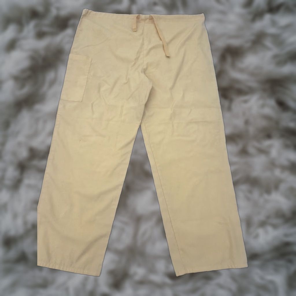 Vintage Adar Scrub Pants Women’s XL Yellow Drawstring Medical Nurse Dental Vet Work Pants Size 40" / US 18 - 1 Thumbnail