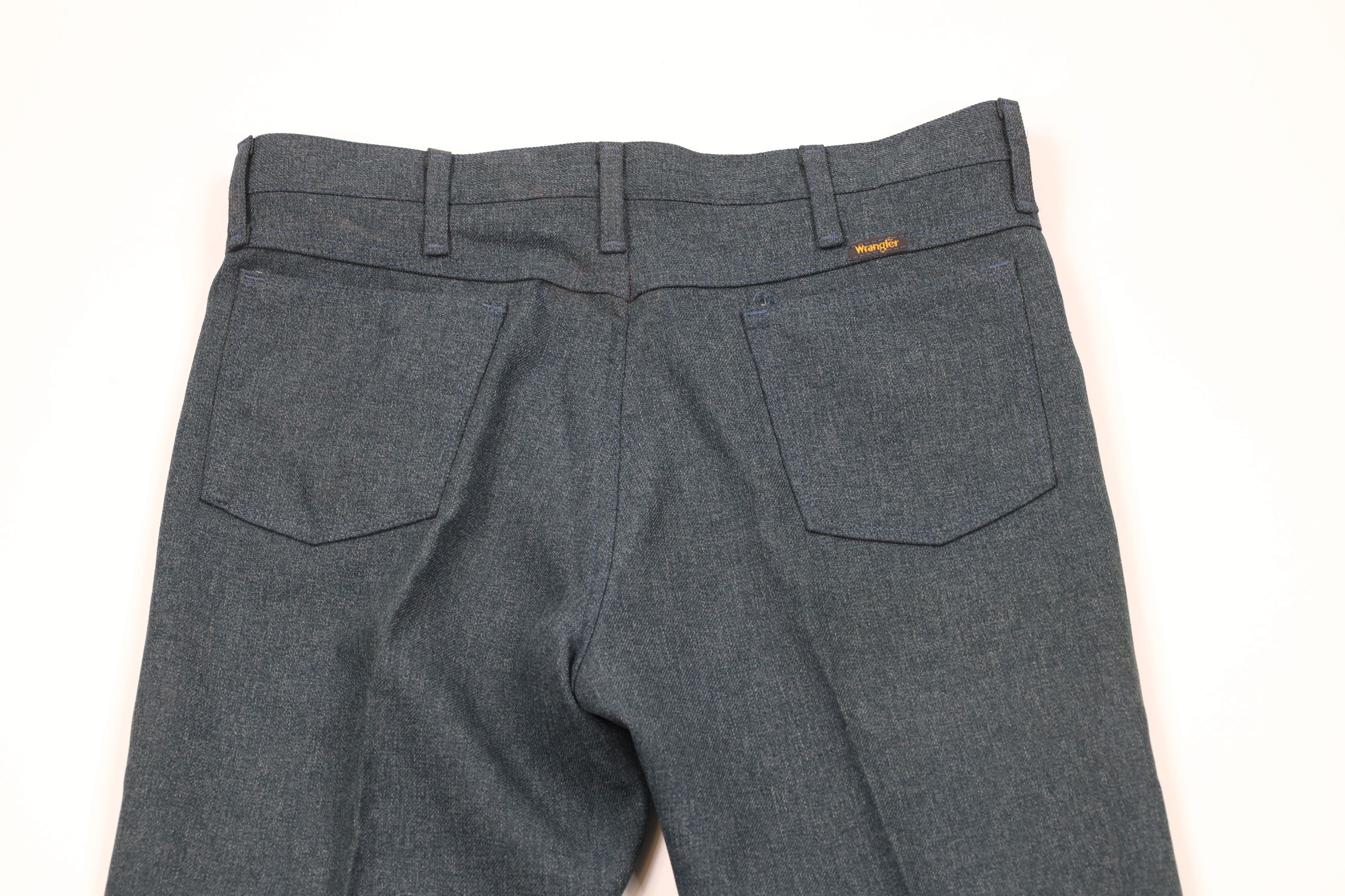 Vintage × Wrangler Vintage 90s Wrangler Flared Knit Chino Pants Blue USA Size US 36 / EU 52 - 10 Thumbnail