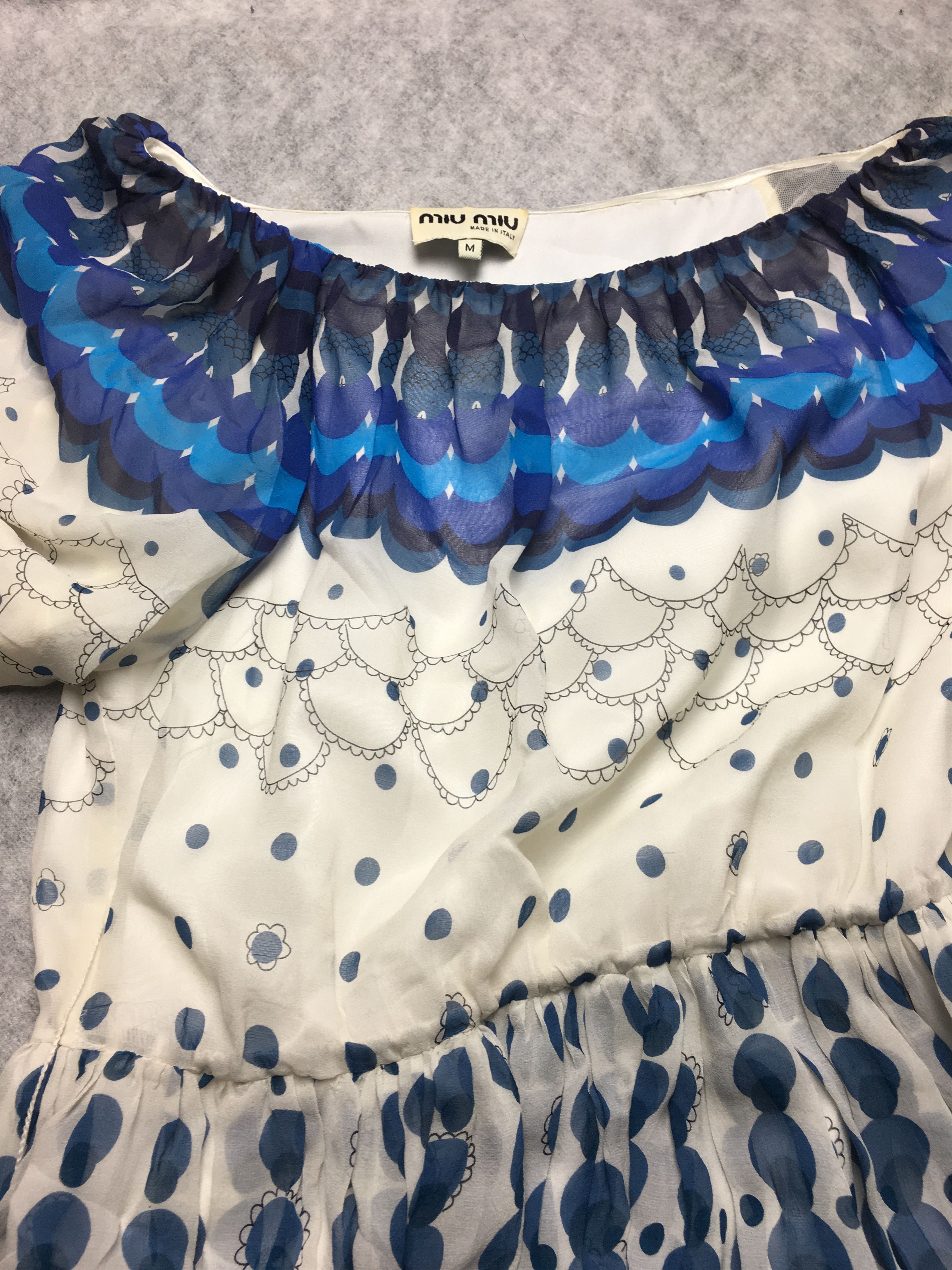 Miu Miu Vintage 90s MIU MIU Silk Dress Mare Print Size M Size M / US 6-8 / IT 42-44 - 6 Thumbnail
