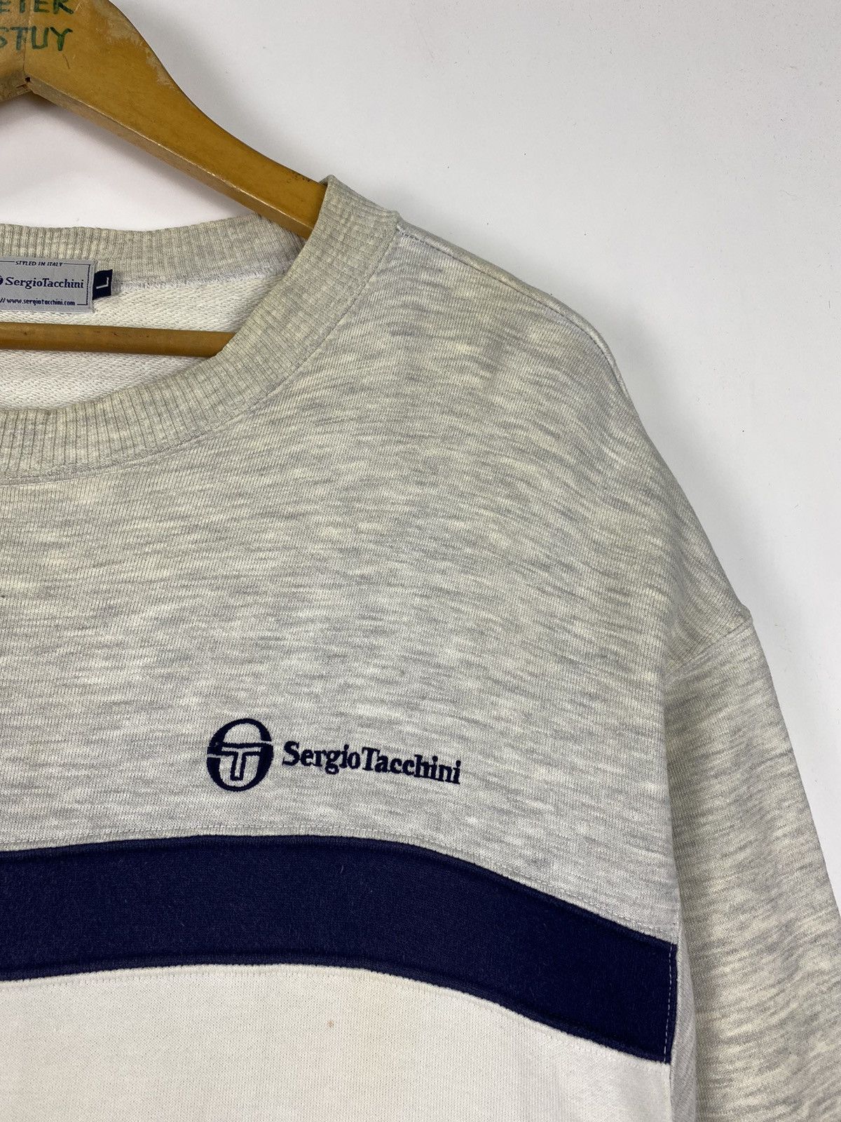 Sergio Tacchini × Vintage Vintage Sergio Tacchini sweatshirt Size US L / EU 52-54 / 3 - 8 Thumbnail