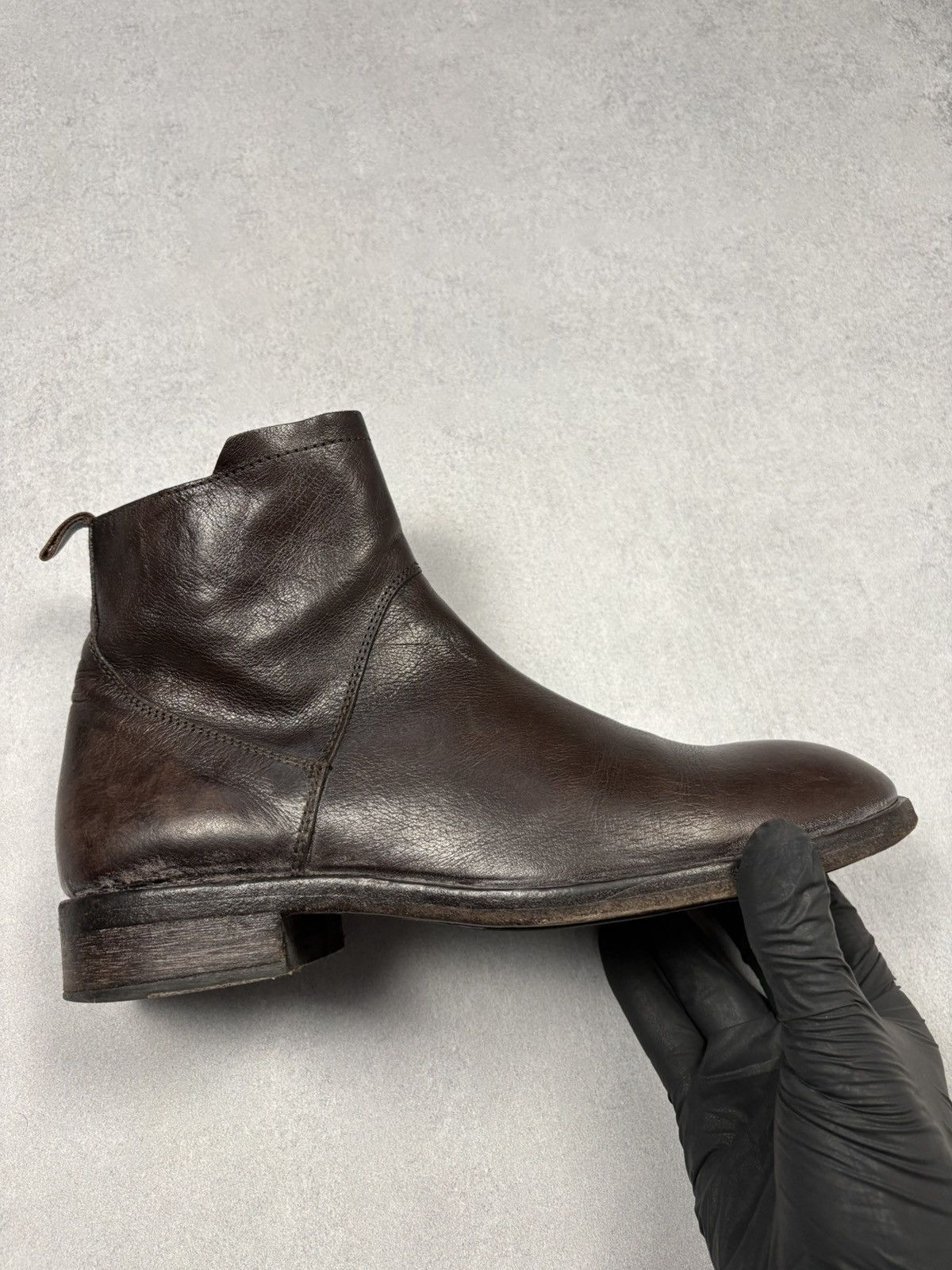 MoMA MOMA Handmade Distressed Brown Leather Zip Ankle Boots EU 41 Size US 8 / EU 41 - 16 Thumbnail