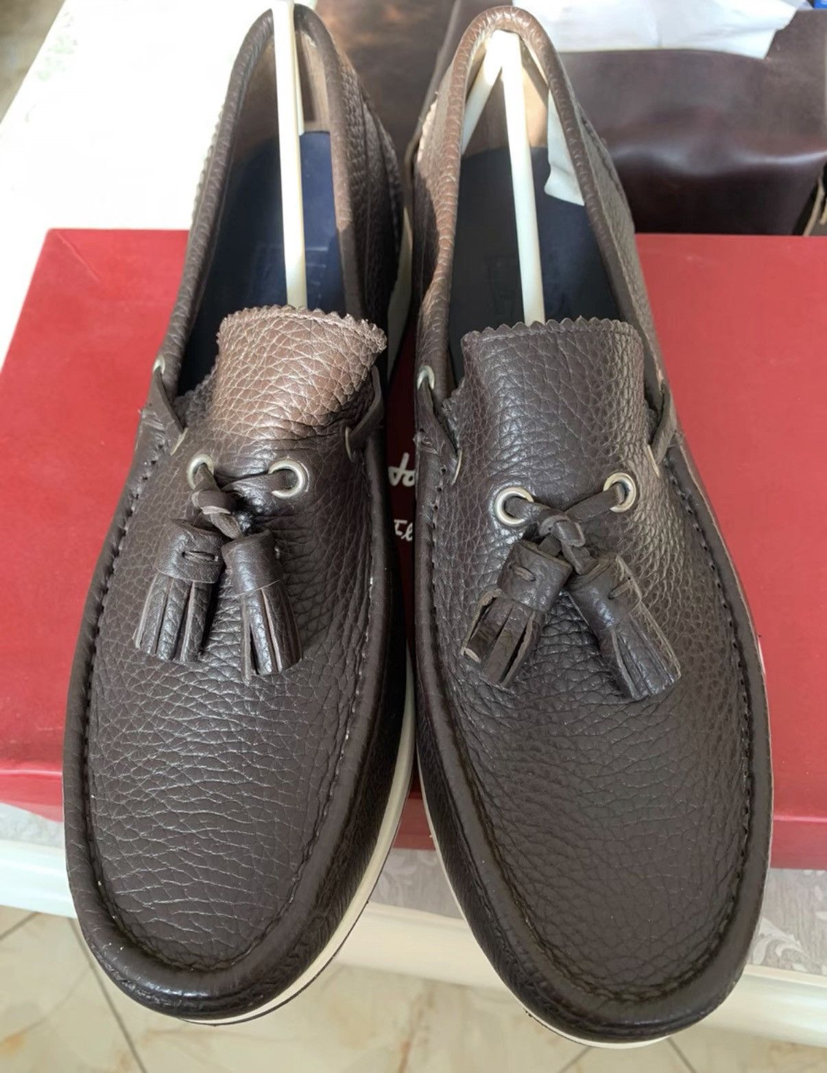 Salvatore Ferragamo Ferragamo authentic men's leather shoes K16 Size US 8.5 / EU 41-42 - 1 Thumbnail