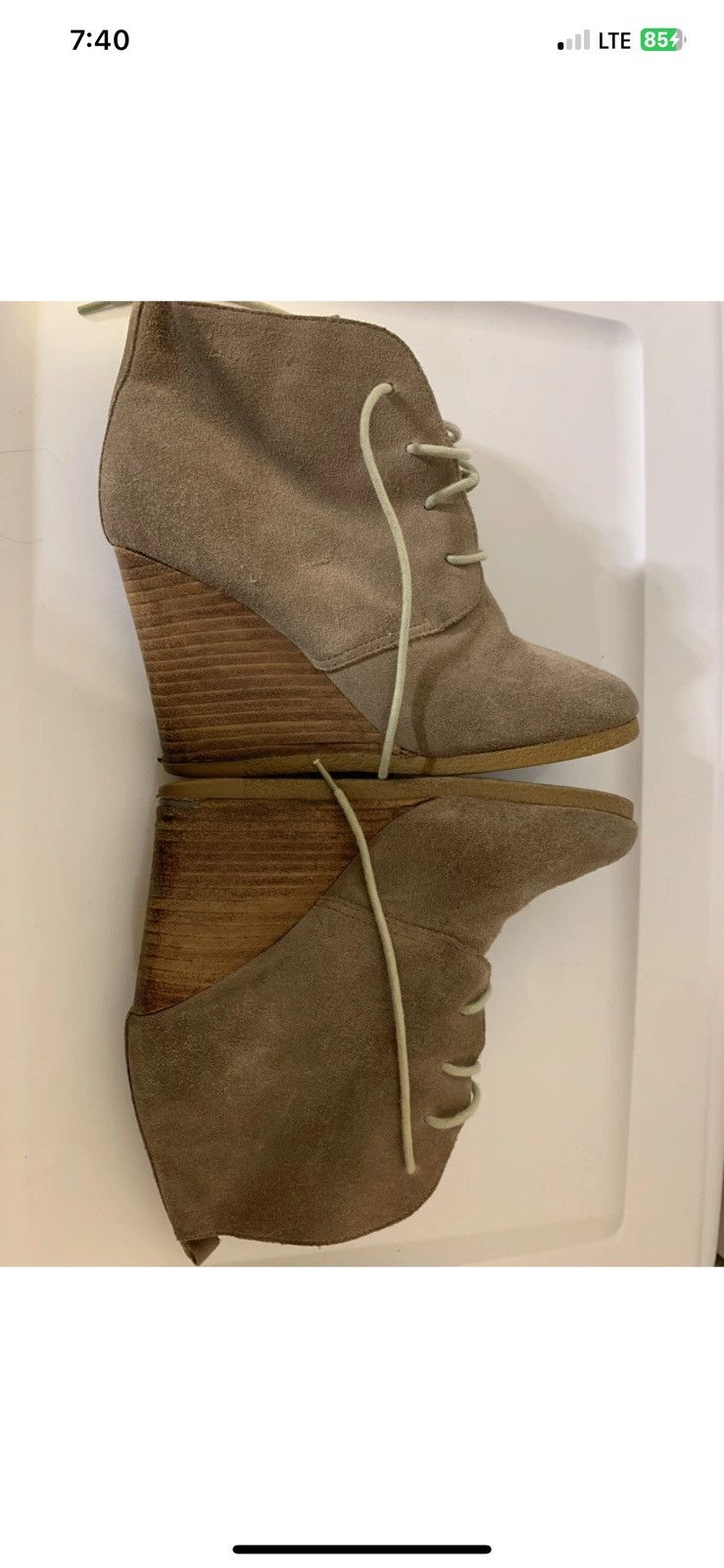 Steve Madden Steve Madden Women Sz 7.5M Brown Leather Wedge boots Danni Size US 7.5 / IT 37.5 - 6 Thumbnail
