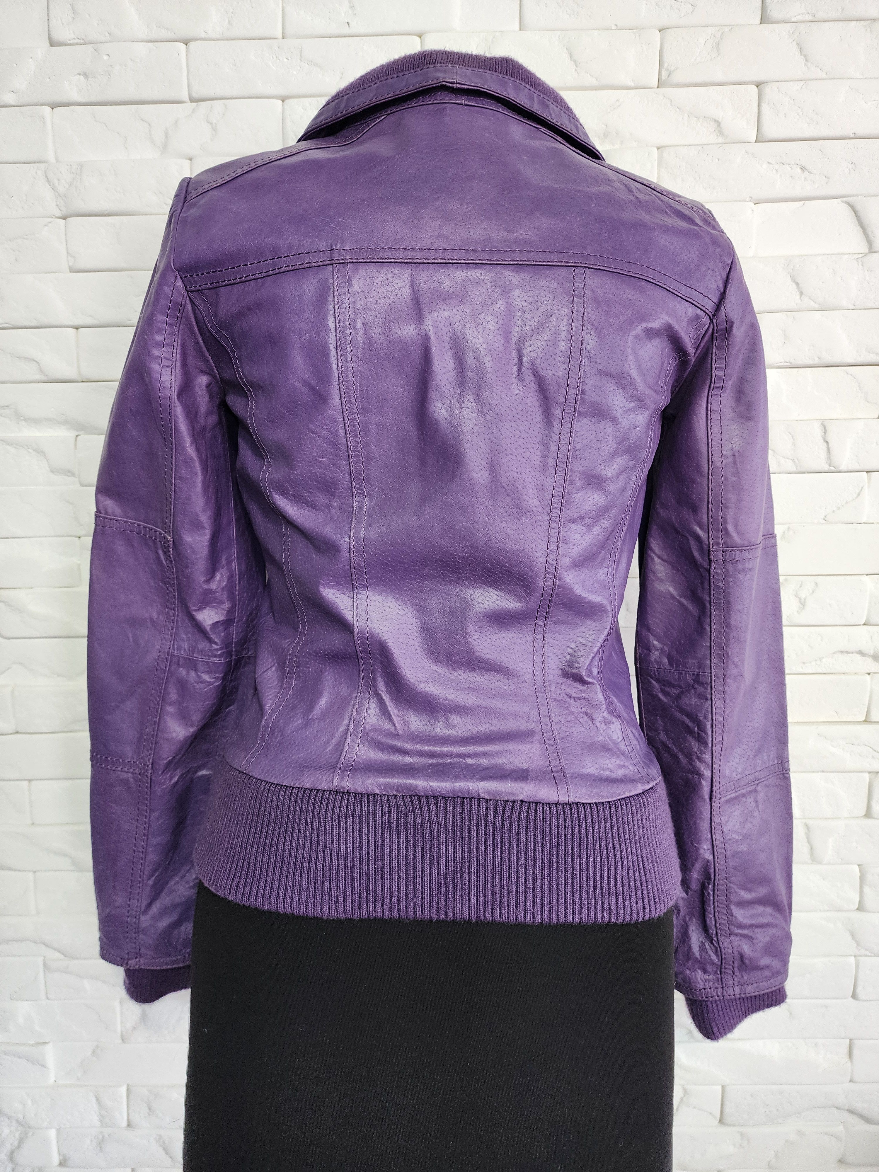 Other Purple Leather Jacket: Women's Vintage Sport Jacket Size S / US 4 / IT 40 - 5 Thumbnail