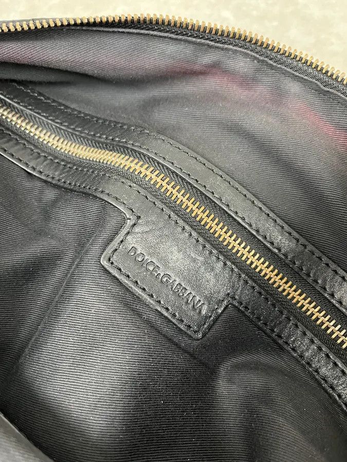 Dolce & Gabbana 2000s Dolce & Gabbana Black Leather Shoulder Bag Size ONE SIZE - 8 Thumbnail