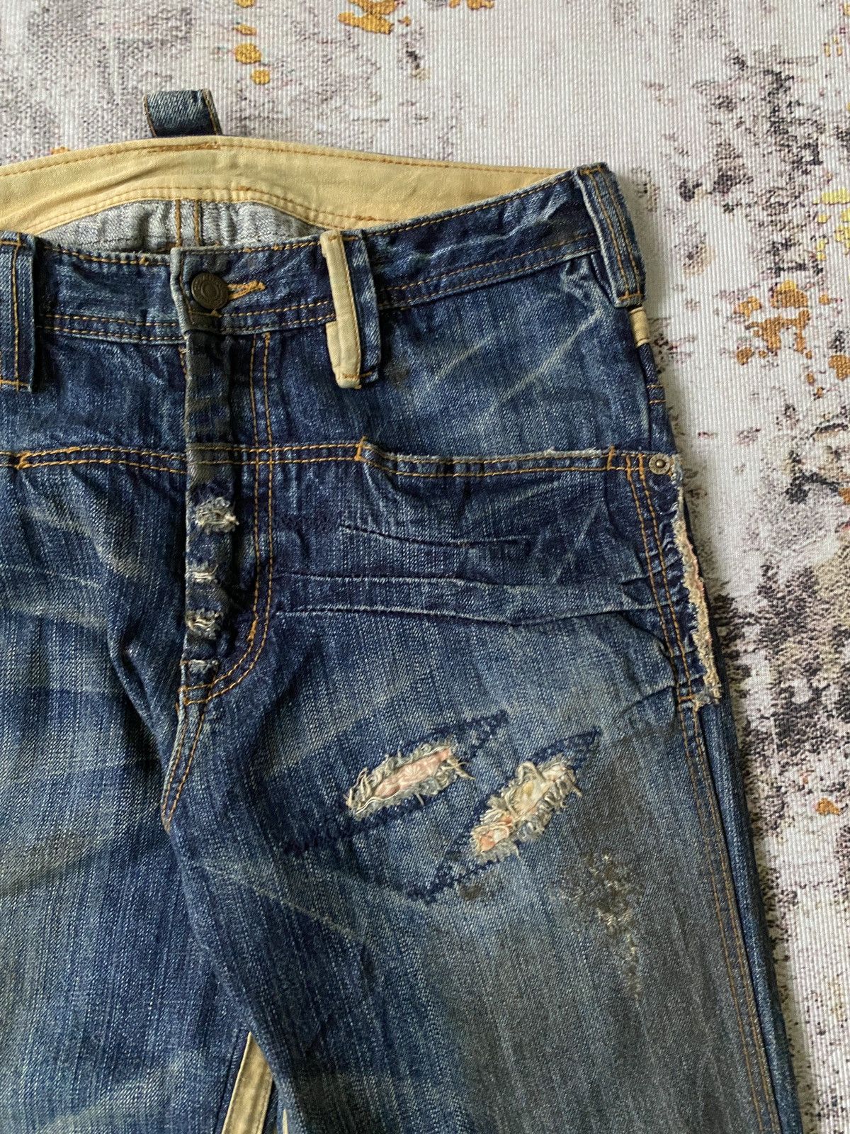 Japanese Brand PPFM Japan Distressed Denim Size US 31 - 9 Thumbnail