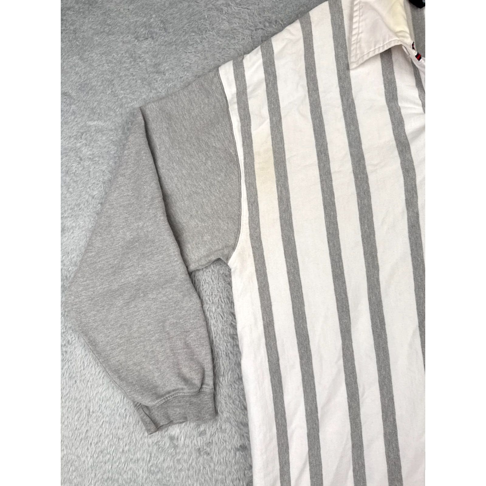 Eddie Bauer VINTAGE Eddie Bauer Polo Shirt Men XL Gray Stripe Long Sleeve Cotton Size US XL / EU 56 / 4 - 3 Thumbnail