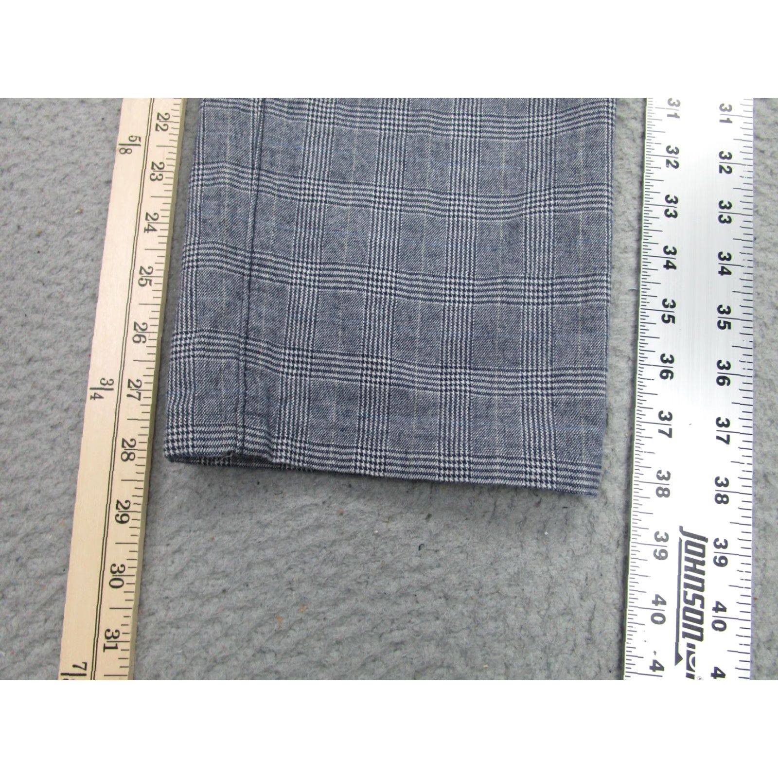 Vintage AG Adriano Goldschmied Pants Mens Size 33R Gray Glen Plaid Stretch Chino Size US 33 - 2 Thumbnail
