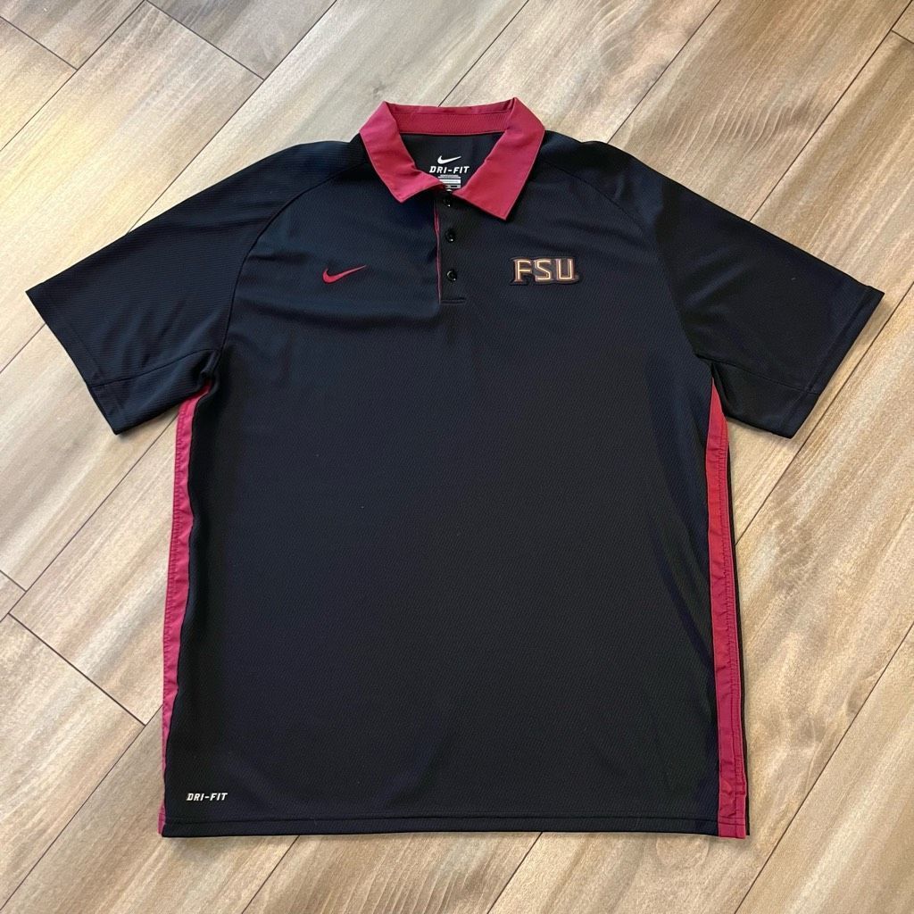 Nike Nike FSU Florida State Black Athletic Polo Men XL Bin K-101 Size US XL / EU 56 / 4 - 1 Thumbnail