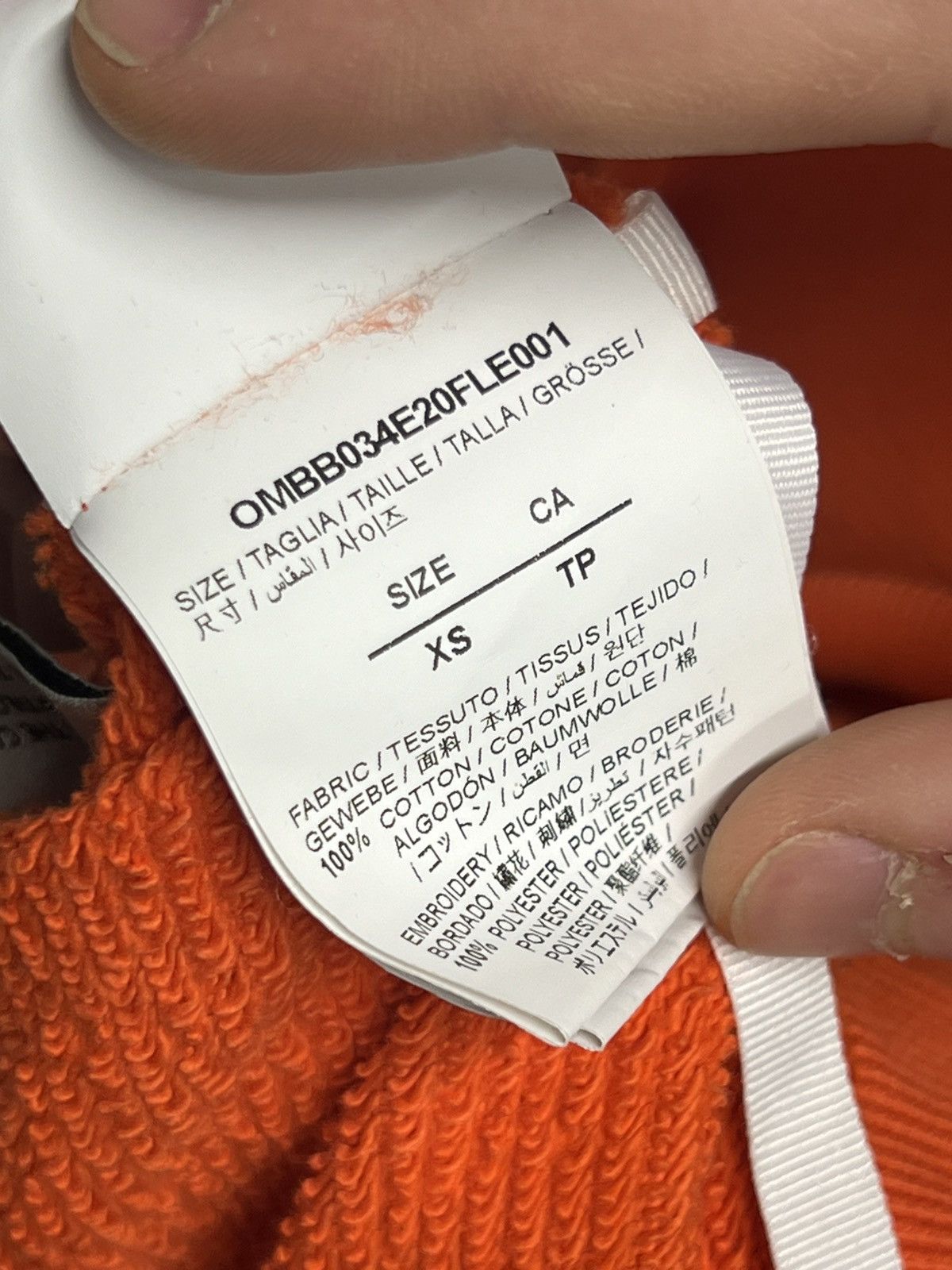 Off-White Off white orange hoodie Size US XS / EU 42 / 0 - 6 Thumbnail