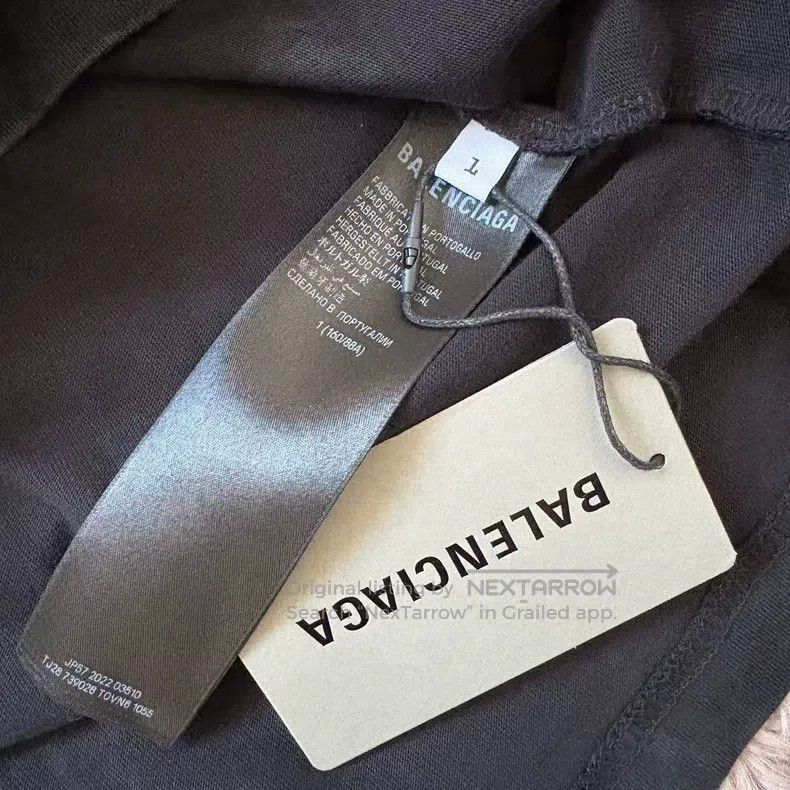 Balenciaga Balenciaga Black Distressed Double B Bitcoin Short Sleeve Size US S / EU 44-46 / 1 - 4 Thumbnail