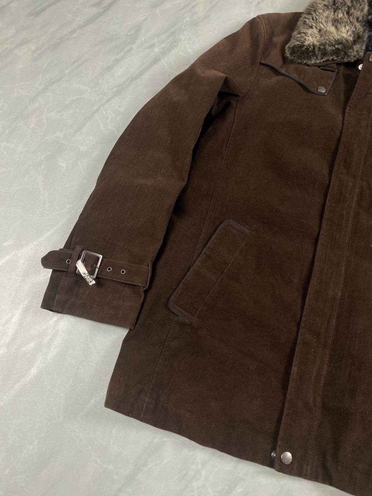 Pazzo Vintage Pazzo Denim Store Fur Collar Suede Long Jacket Size US M / EU 48-50 / 2 - 2 Thumbnail