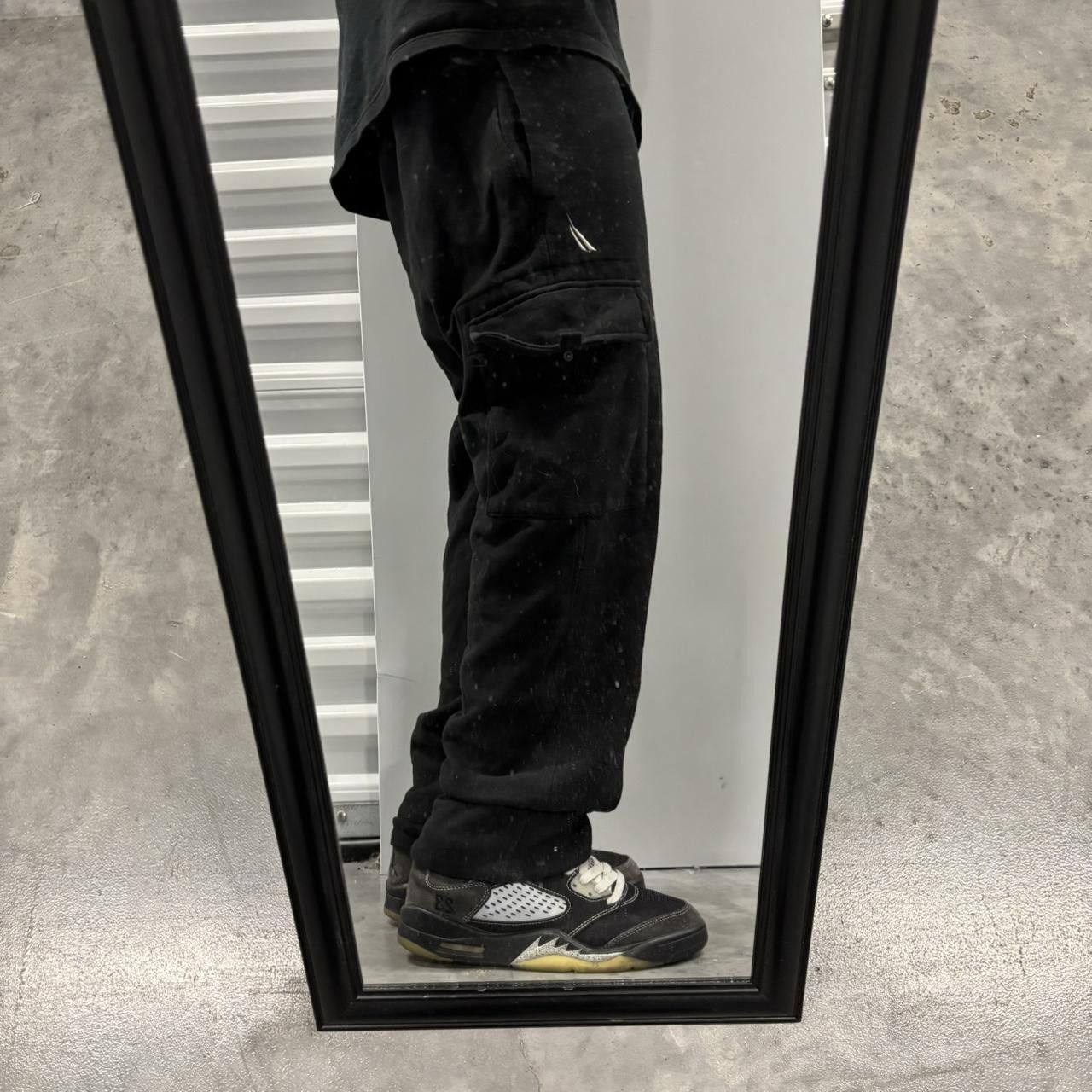 Japanese Brand × Vintage Crazy Vintage Y2K/200s Black Skater Essential Cargo Sweatpants! Size US 32 / EU 48 - 2 Thumbnail